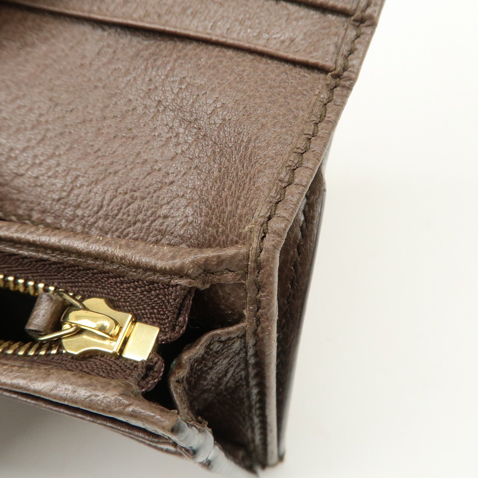 GUCCI Ophidia GG Supreme Leather Bi-Fold Wallet Beige 523155