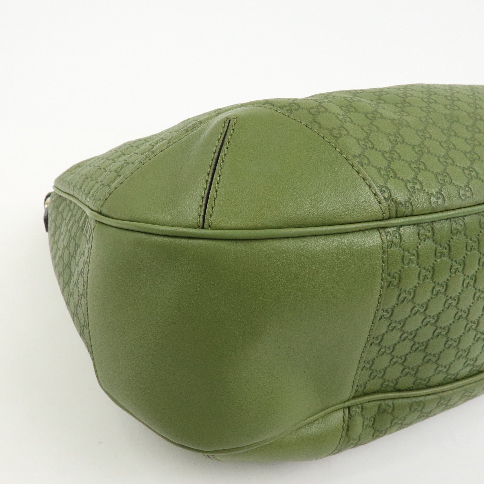 GUCCI Micro Guccissima Leather Shoulder Bag Hand Bag Green 309618