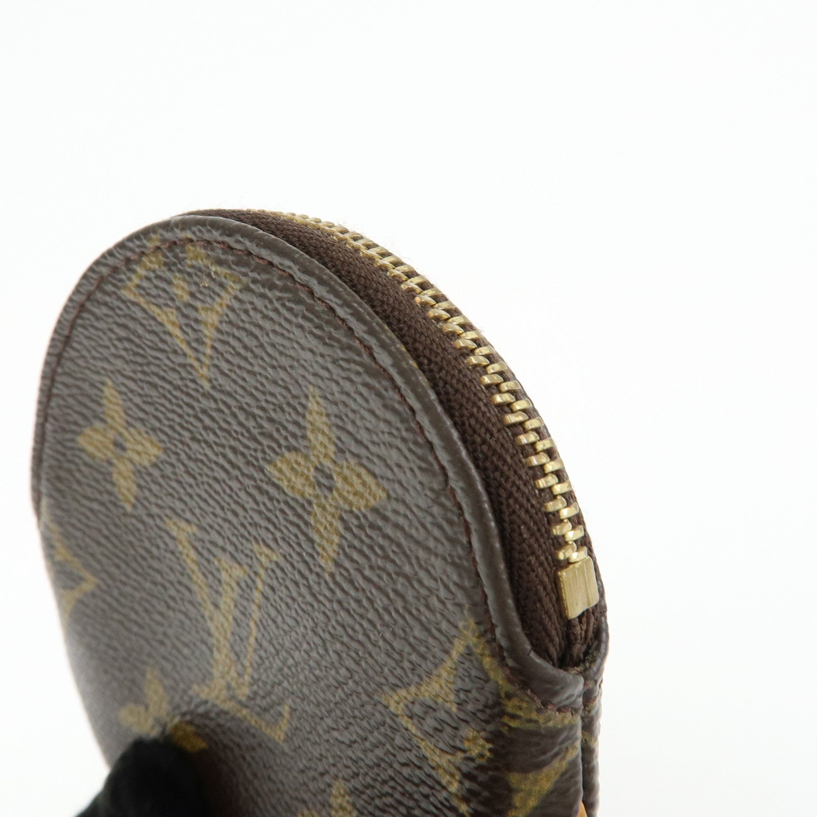 Louis Vuitton Monogram Porte Monnaie Rond Coin Case Brown M61926