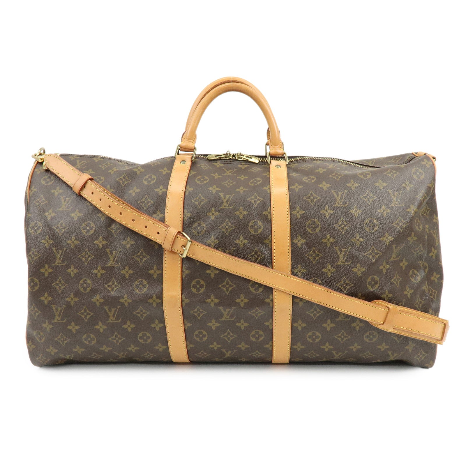 Louis Vuitton Monogram Keep All Bandouliere 60 Boston Bag M41412 Auth Used F/S