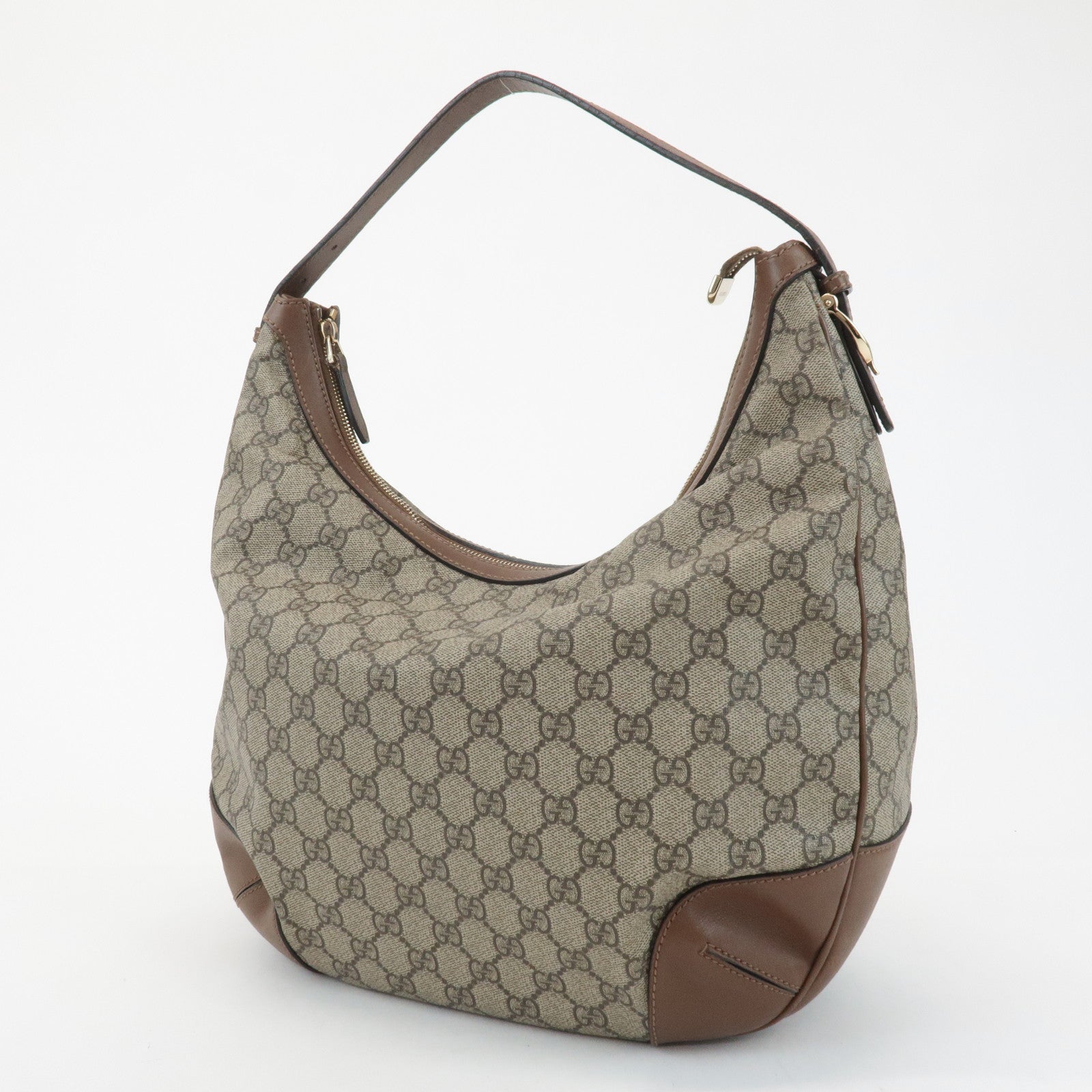 GUCCI GG Supreme Shoulder Bag Hand Bag Beige Brown 309618 Used