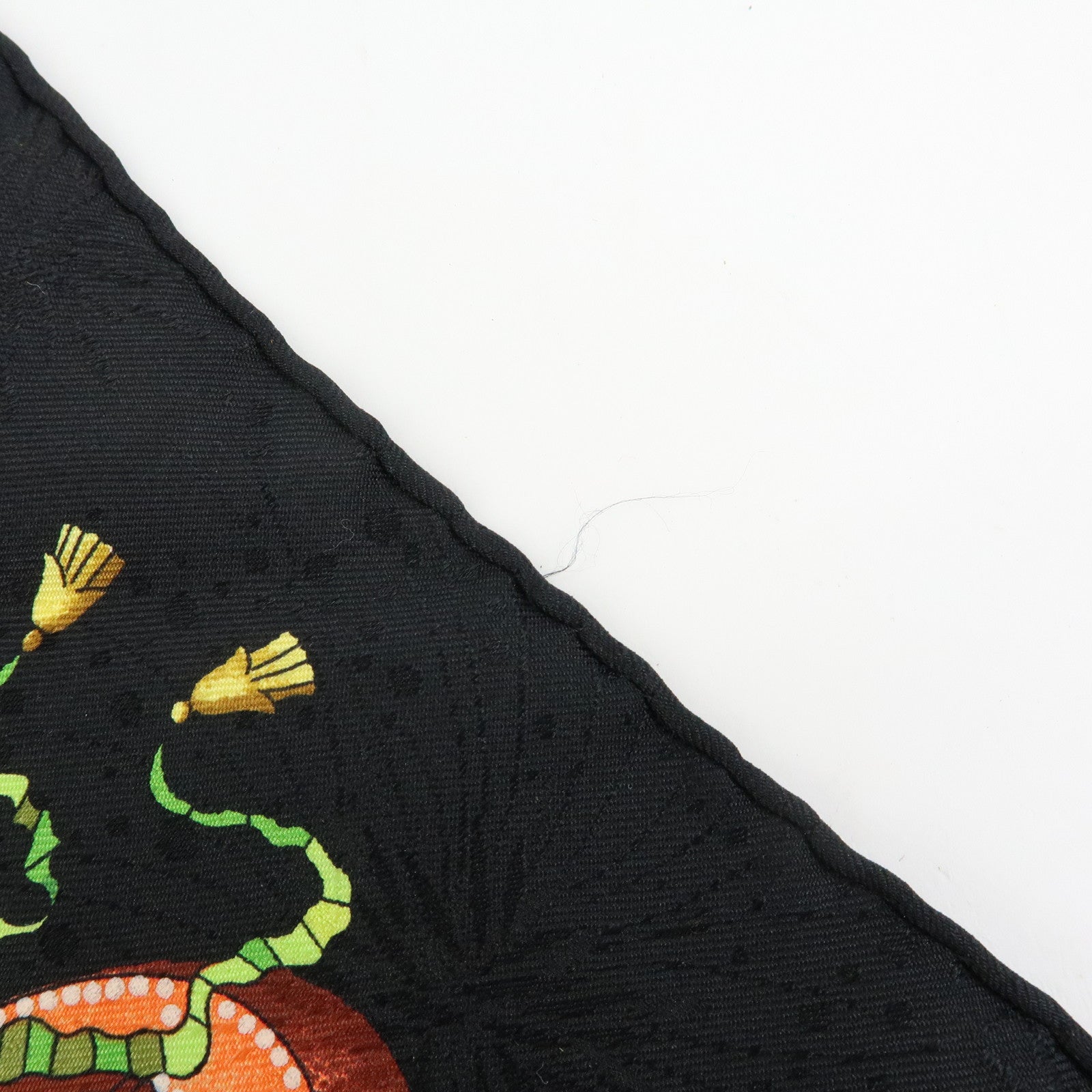 HERMES Carre 90 Silk 100% Scarf LES FETES DU ROI SOLEIL Black