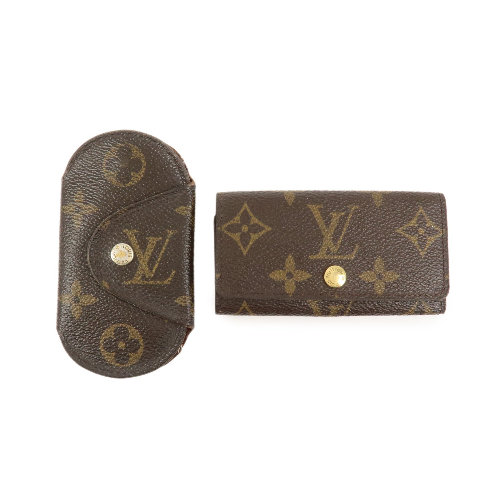 Louis Vuitton Monogram Set Of 2 Key Case Brown M69517 M60115