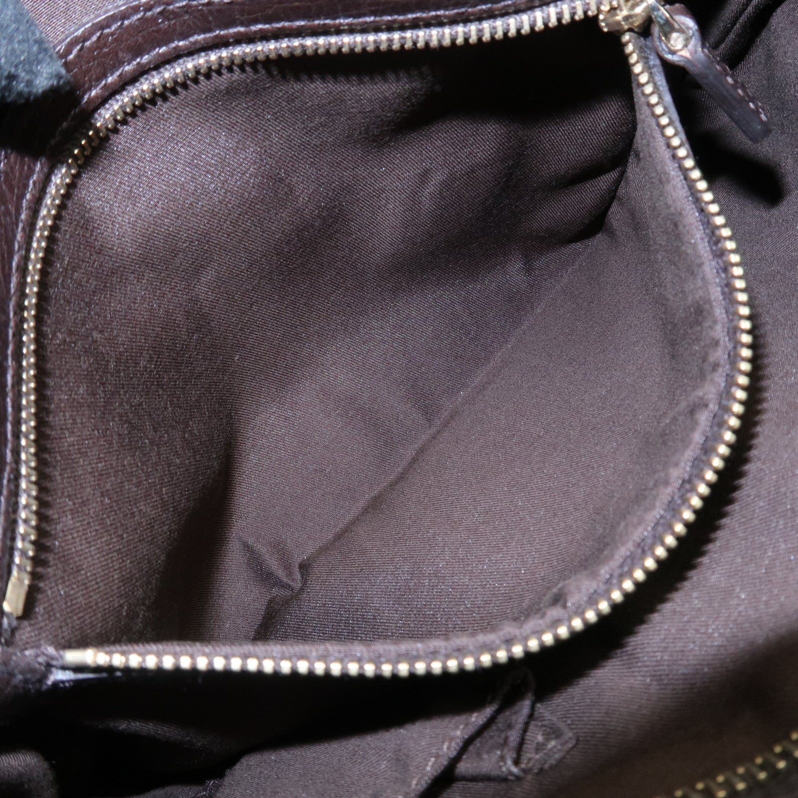 GUCCI Horsebit Sherry GG Canvas Leather Shoulder Bag Brown 17004