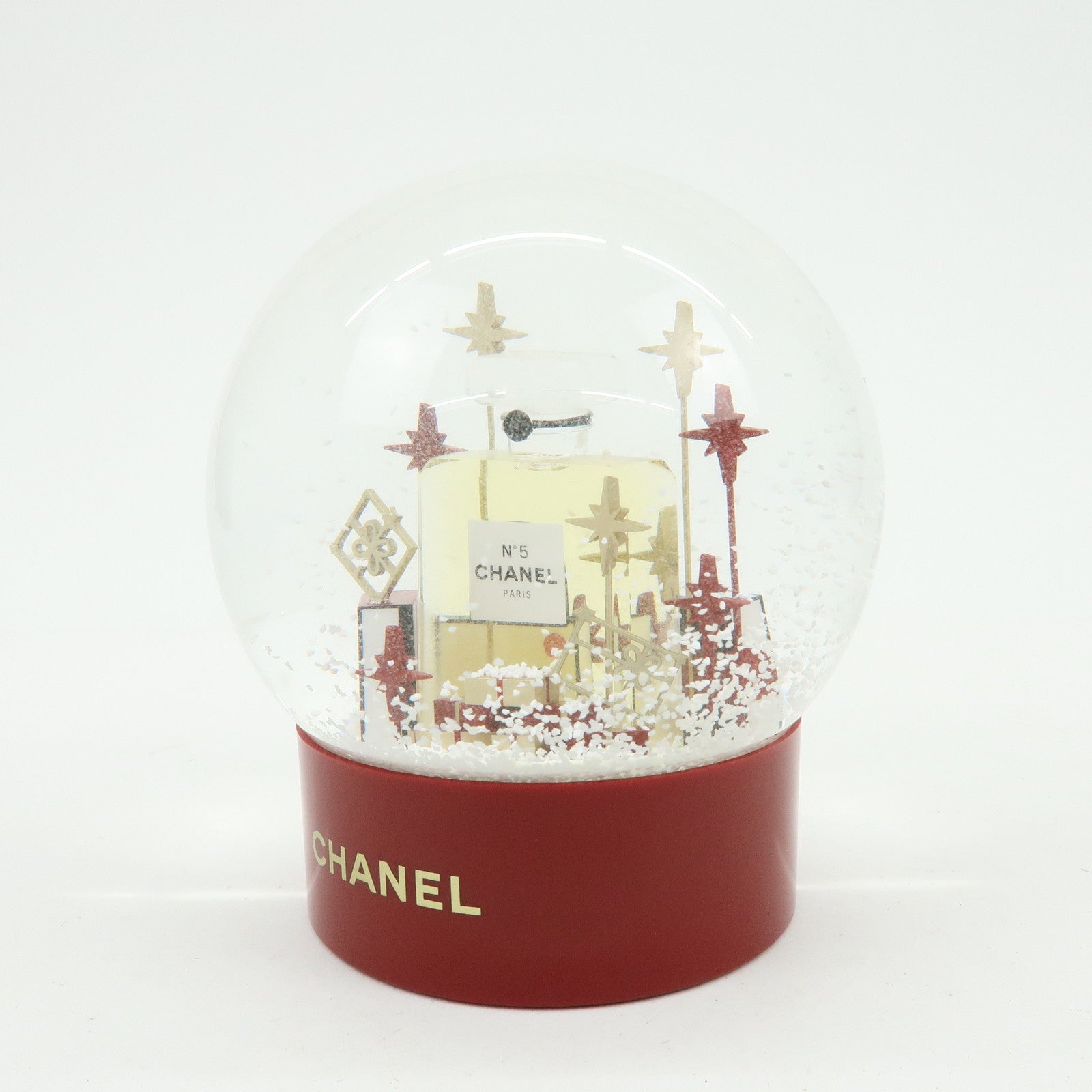 CHANEL Snow Dome No.5 Perfume Bottle Edition Bordeaux Clear