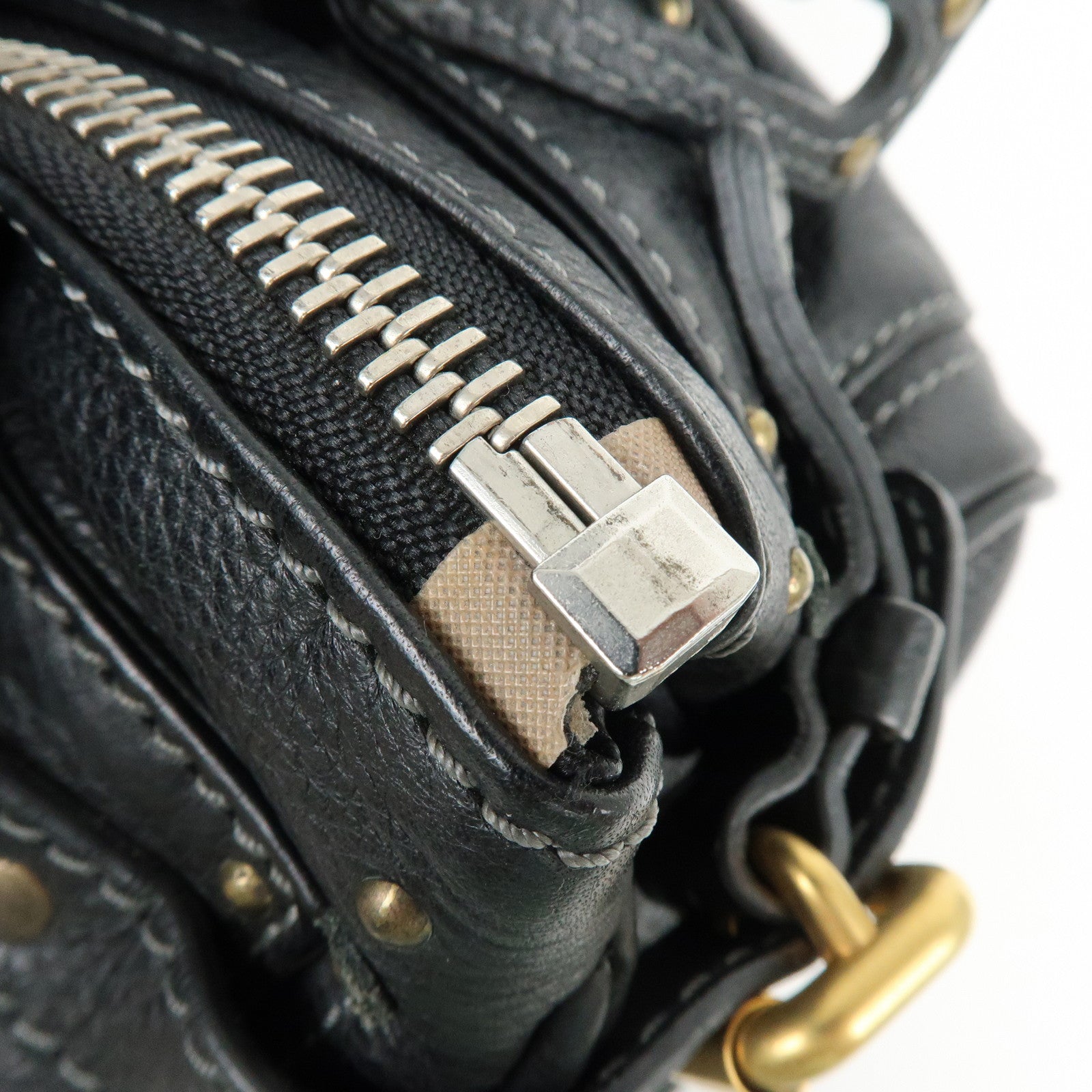 Chloe Paddington Leather Hand Bag Shoulder bag Black