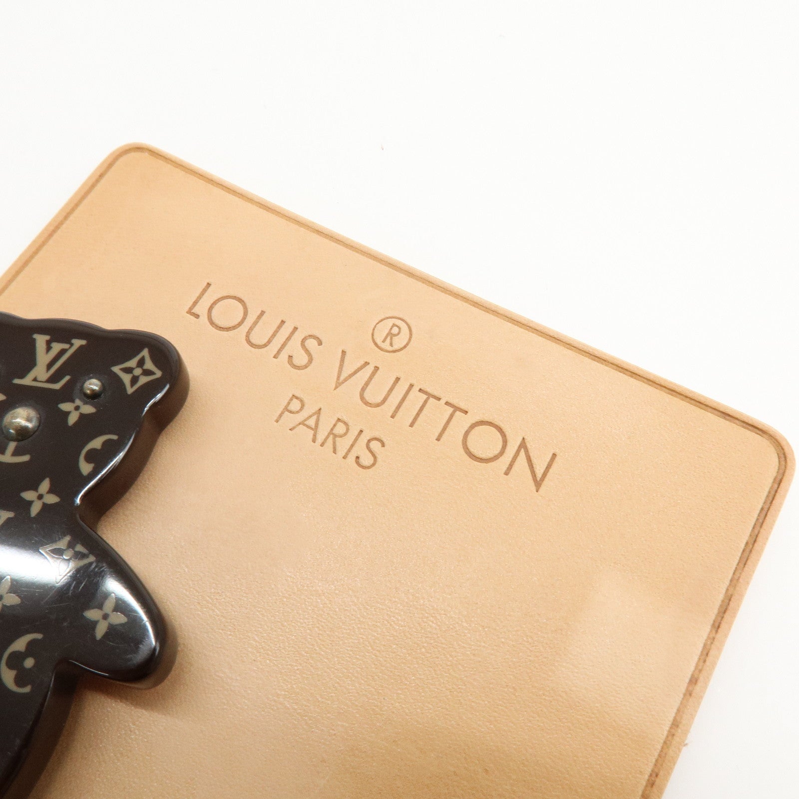 Louis Vuitton Monogram Damier Plastic Brooch Teddy Bear M64939