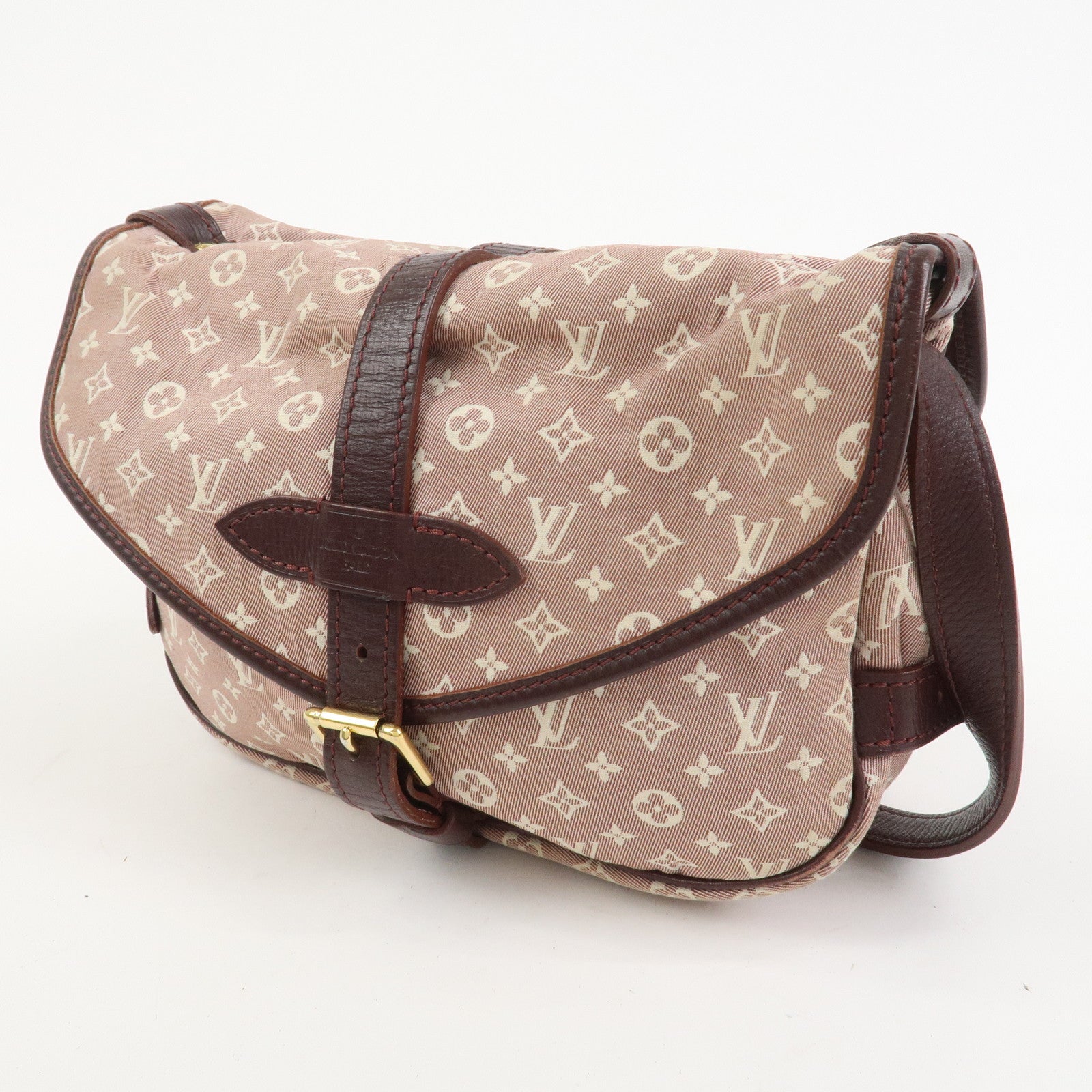 Louis Vuitton Monogram Idylle Saumur PM Shoulder Bag Sepia M40669