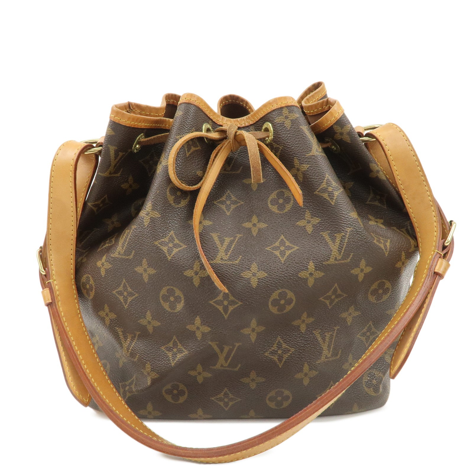 Louis Vuitton Monogram Canvas Petit Noe Shoulder Bag Brown M42226