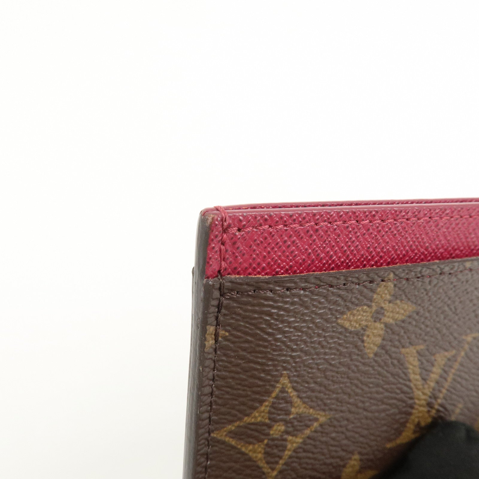 Louis Vuitton Monogram Porte Cartes Simple Card Case Fuchsia M60703