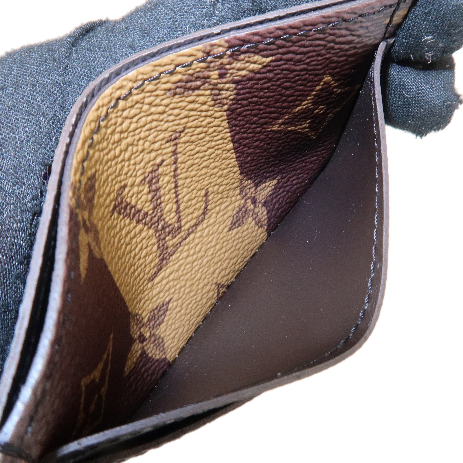 Louis Vuitton Monogram Porte Cartes Double Canvas Card Case M81006 Used