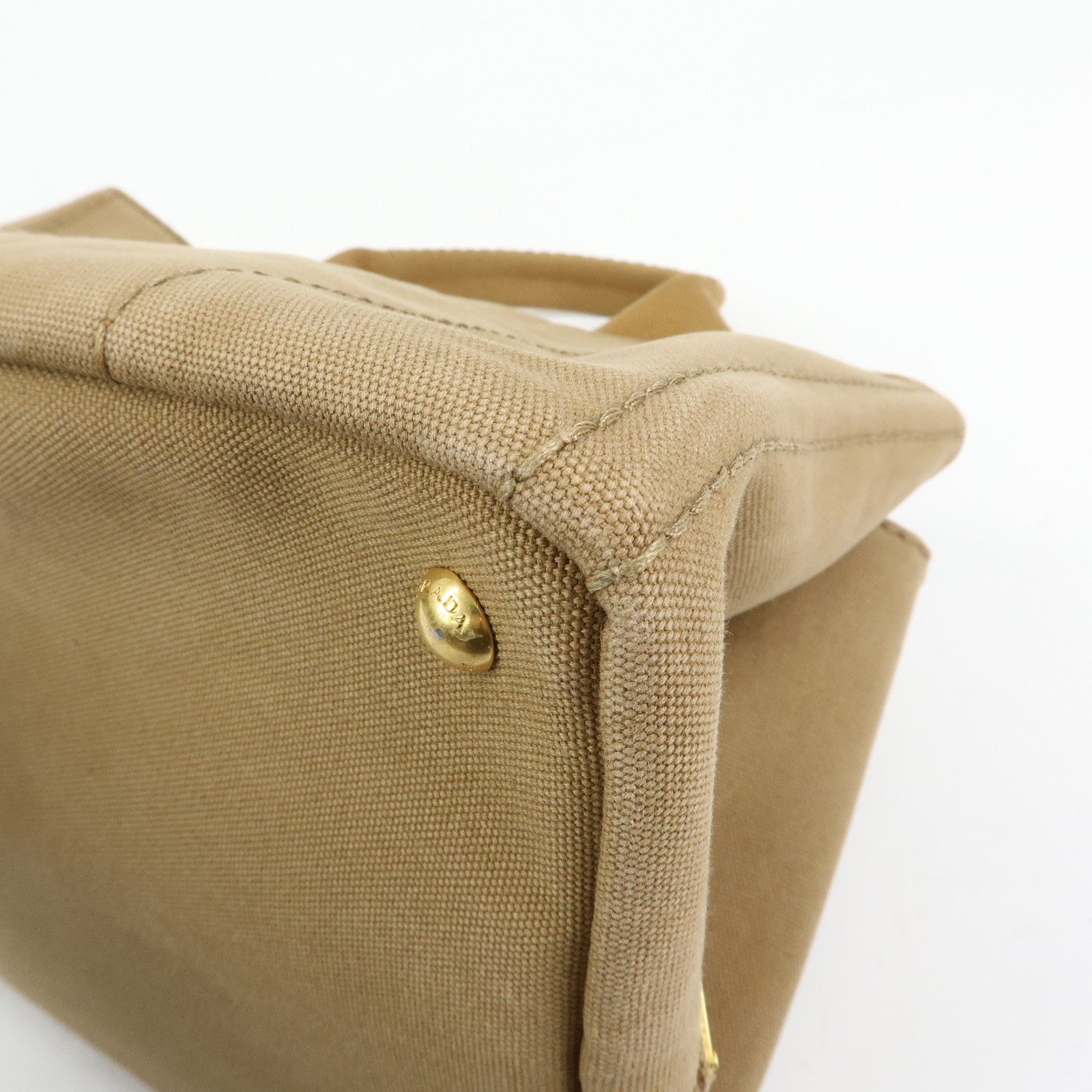 PRADA Triangle Logo CANAPA Canvas 2Way Bag Hand Bag Shoulder Bag