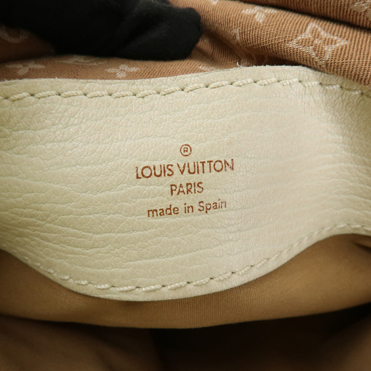 Louis Vuitton Monogram Mini Initial Aman Camel White M40020 Used