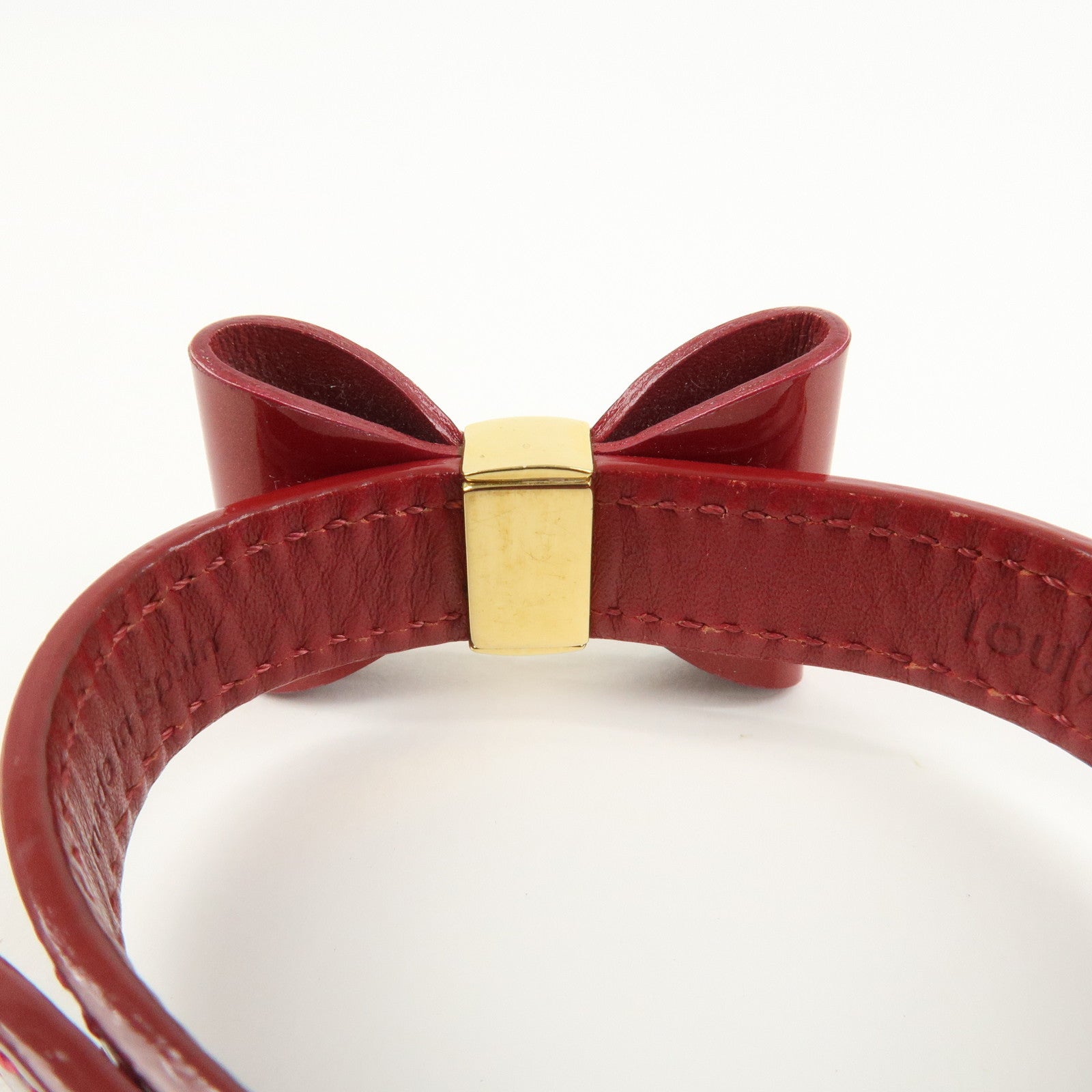 Louis Vuitton Monogram Vernis Bracelet Favorite Red M6618F