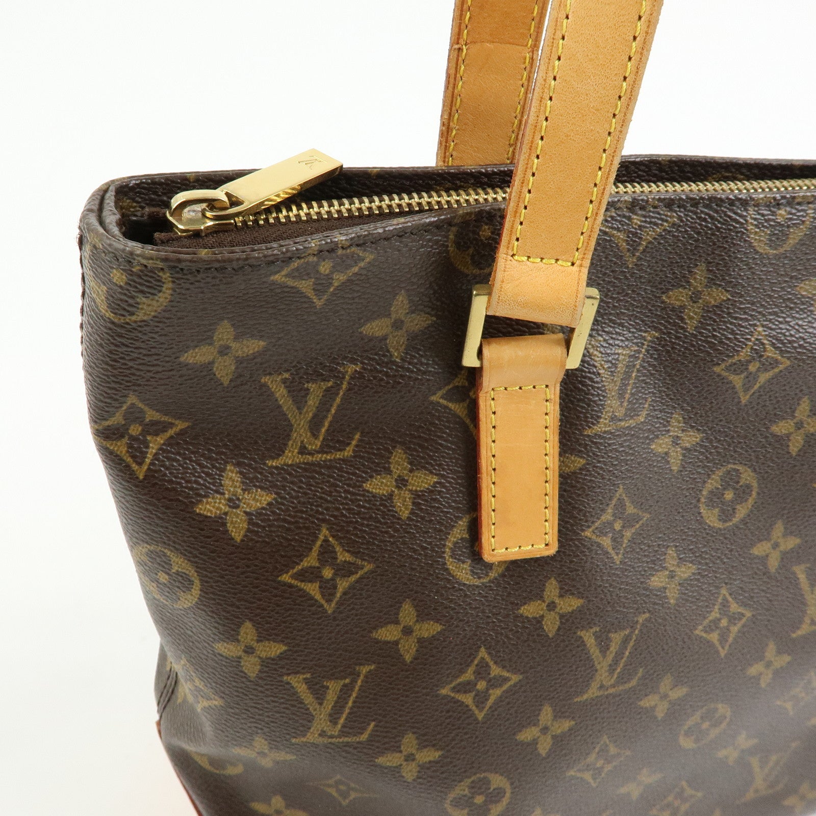 Louis Vuitton Monogram Cabas Piano Tote Bag Hand Bag Brown M51148