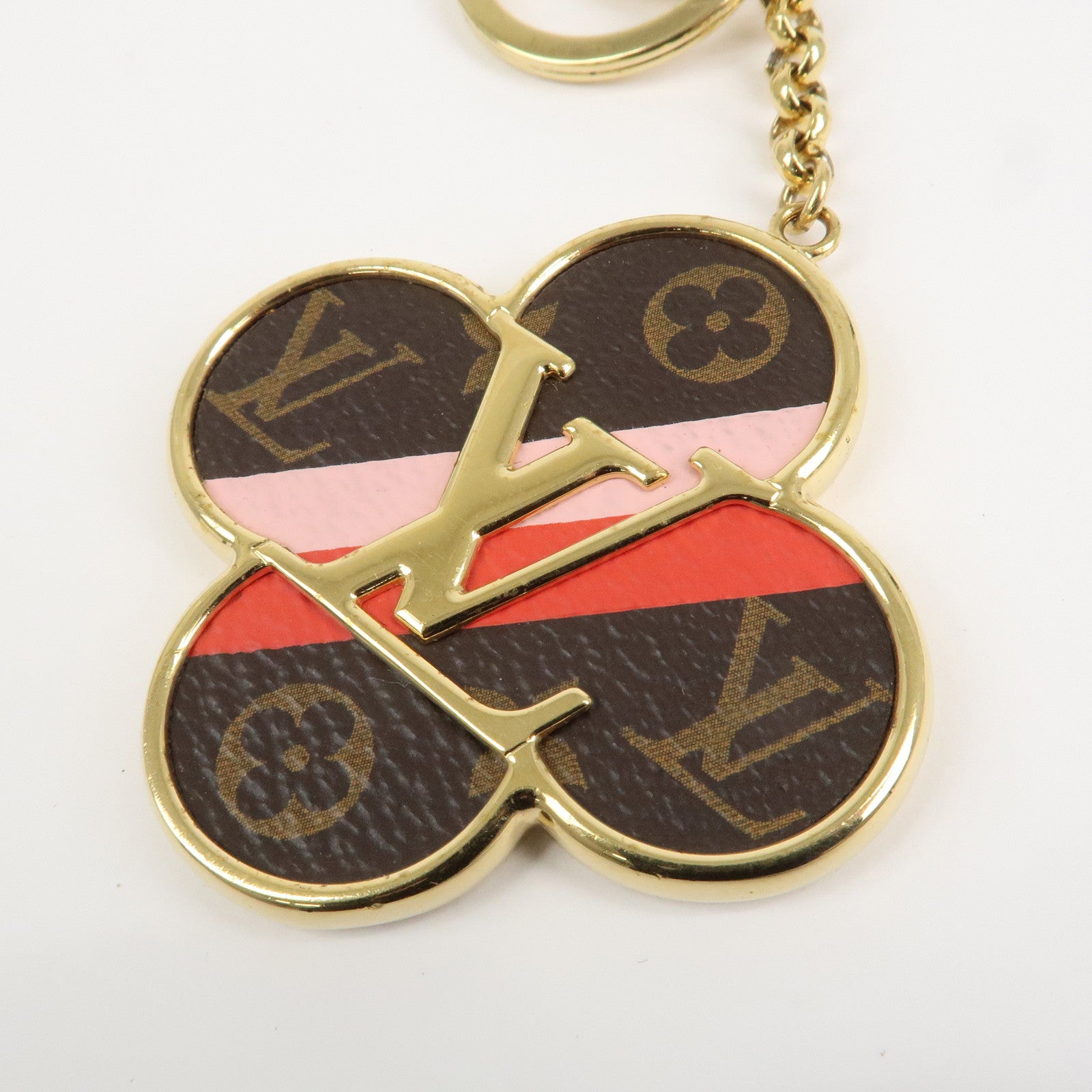 Louis Vuitton Monogram Porte Cles Into The Flower Key Chain M37356 Used