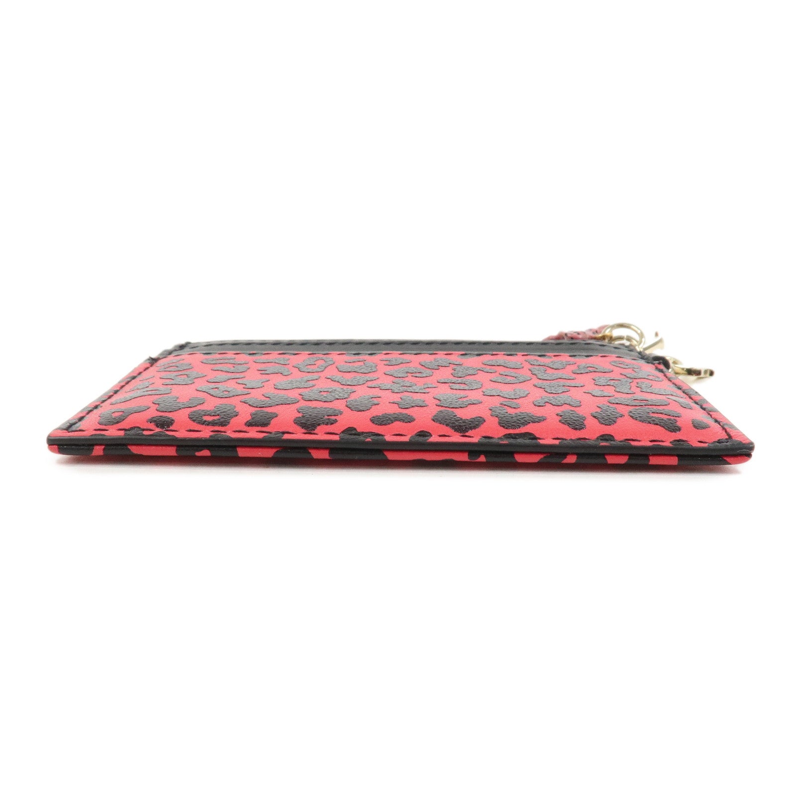Christian Dior Leather Card Case Card Holder Pink Black