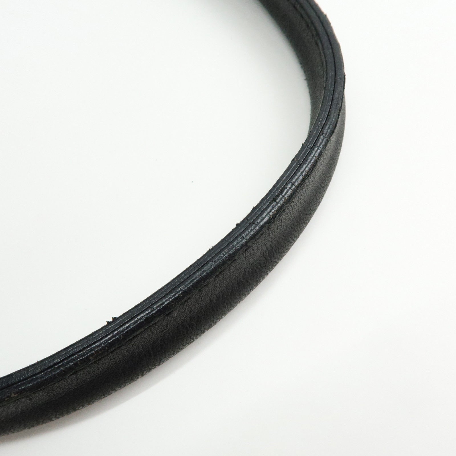 BOTTEGA VENETA Intrecciato Leather Boston Bag Shoulder Bag Black