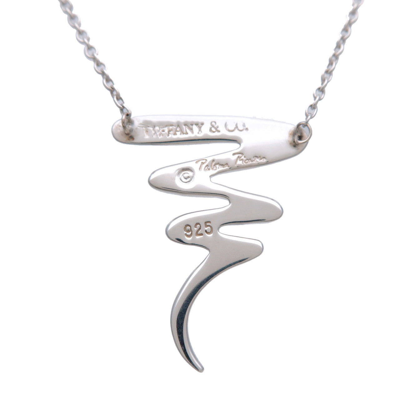 Tiffany & Co Paloma Picasso Scribble Necklace SV925 Silver