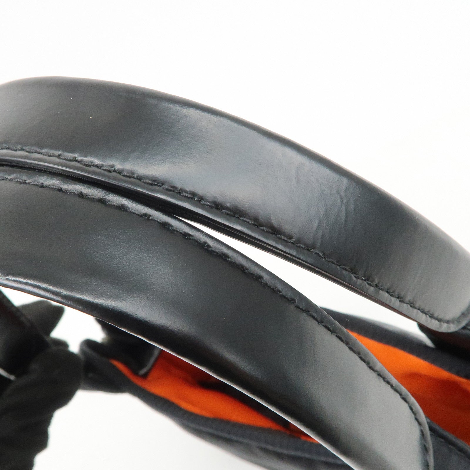 BALENCIAGA Navy Cabas XS Nylon Leather 2Way Bag Black 390346