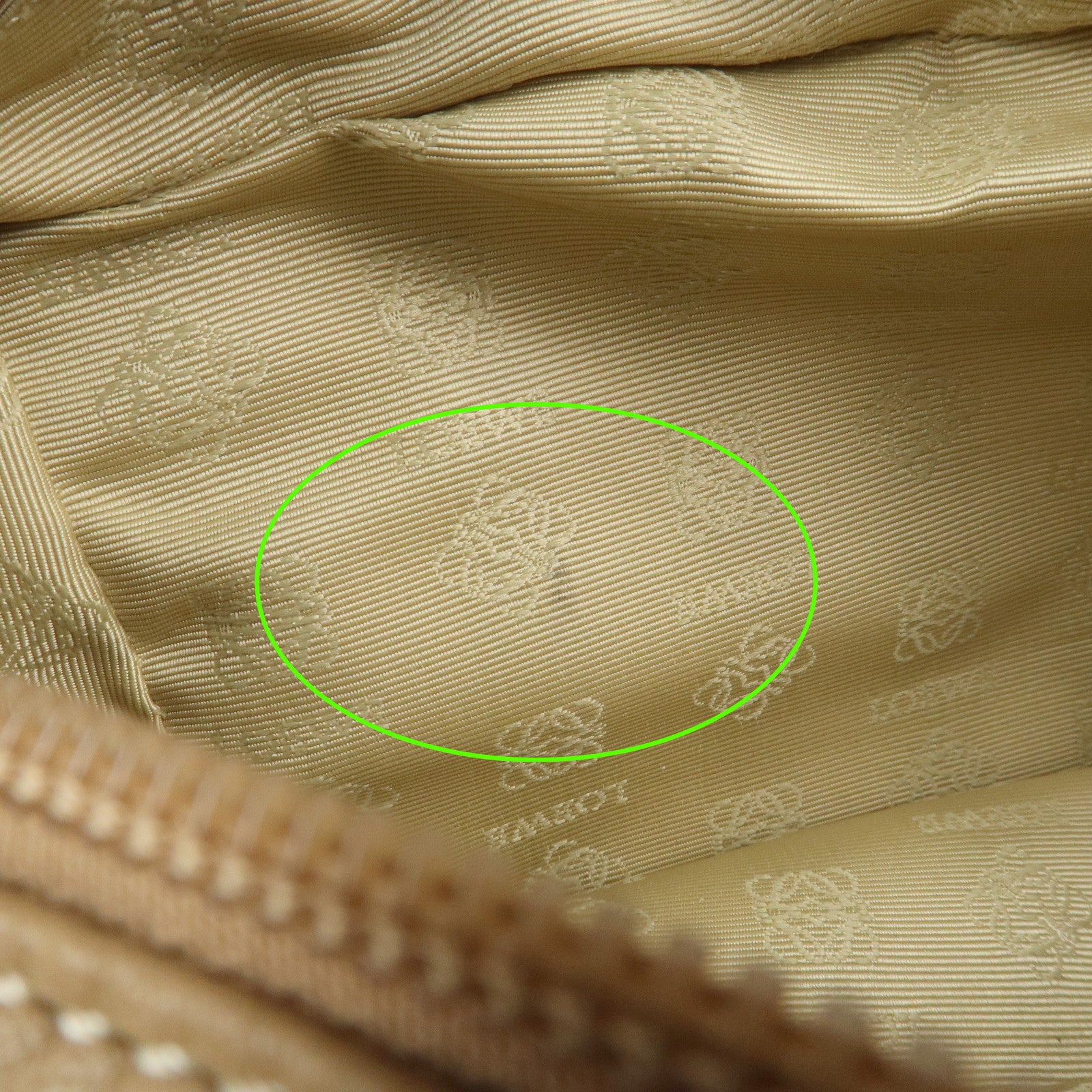 LOEWE Anagram Logo Nappa Leather Hand Bag Mini Boston Bag Beige