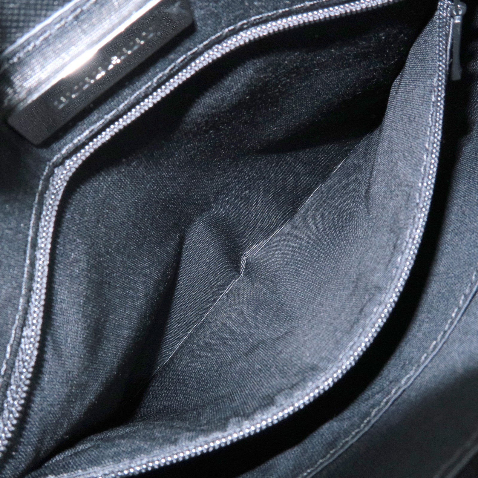 BURBERRY Nova Plaid Canvas Leather Tote Bag Shoulder Bag Black Used