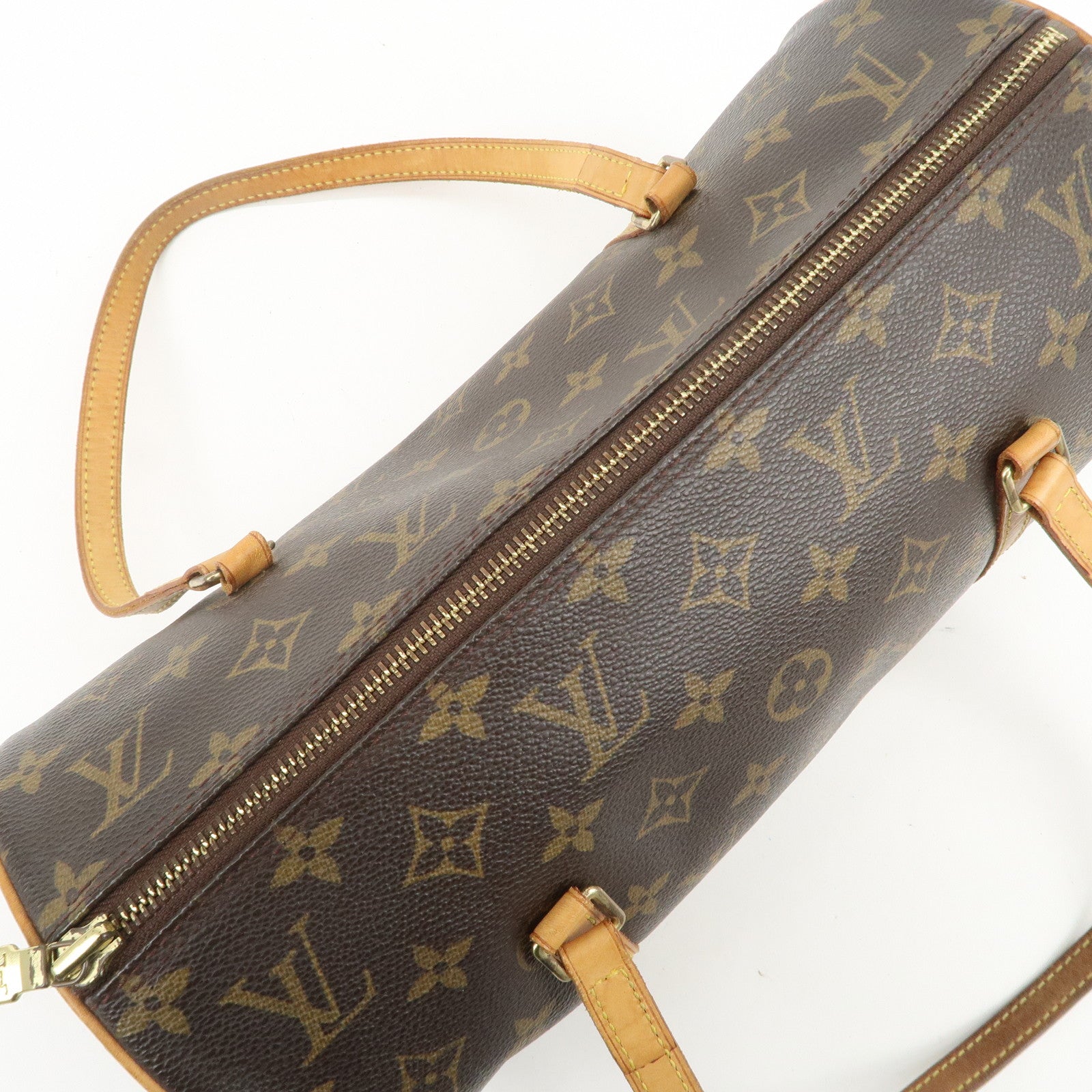 Louis Vuitton Monogram Papillon 30 Hand Bag Brown M51385