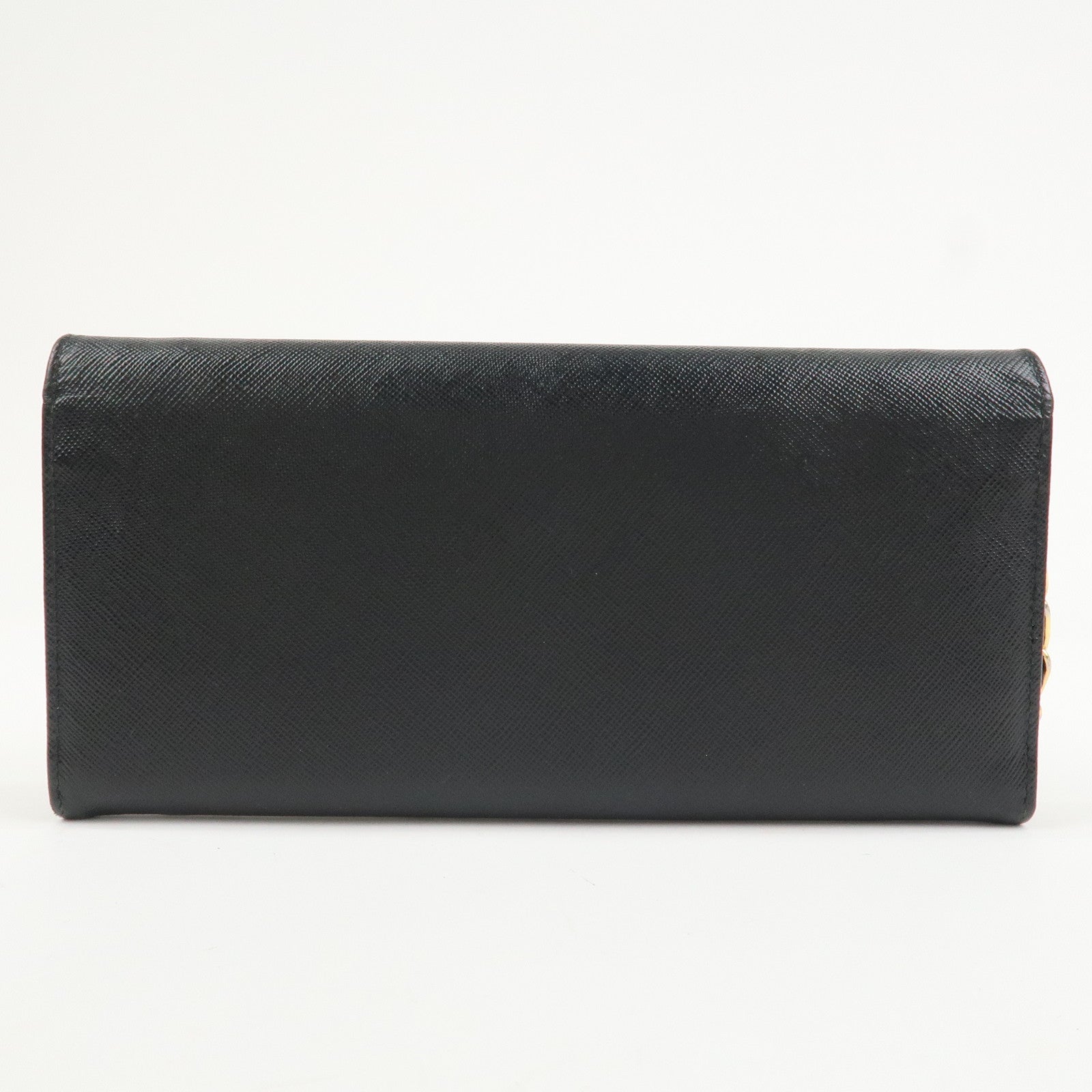 PRADA Logo Leather Chain Wallet WOC Shoulder Wallet Black 1MT290