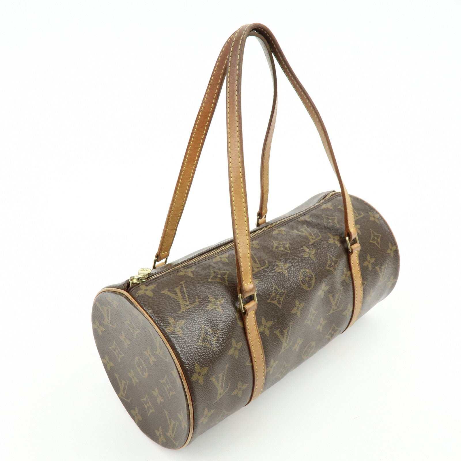 Louis Vuitton Monogram Papillon 30 Hand Bag Brown M51385
