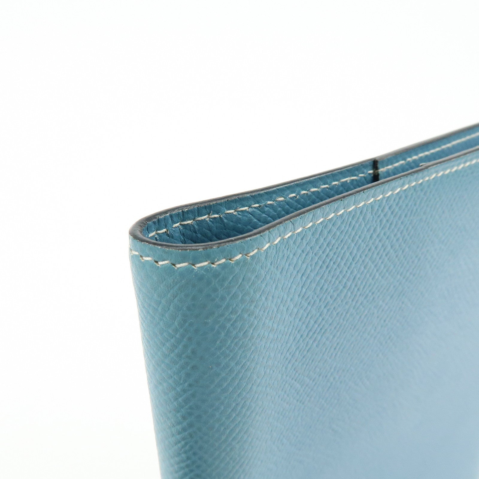 HERMES Globe Trotter Veau Epsom Planner Cover □H Stamped Blue Jean