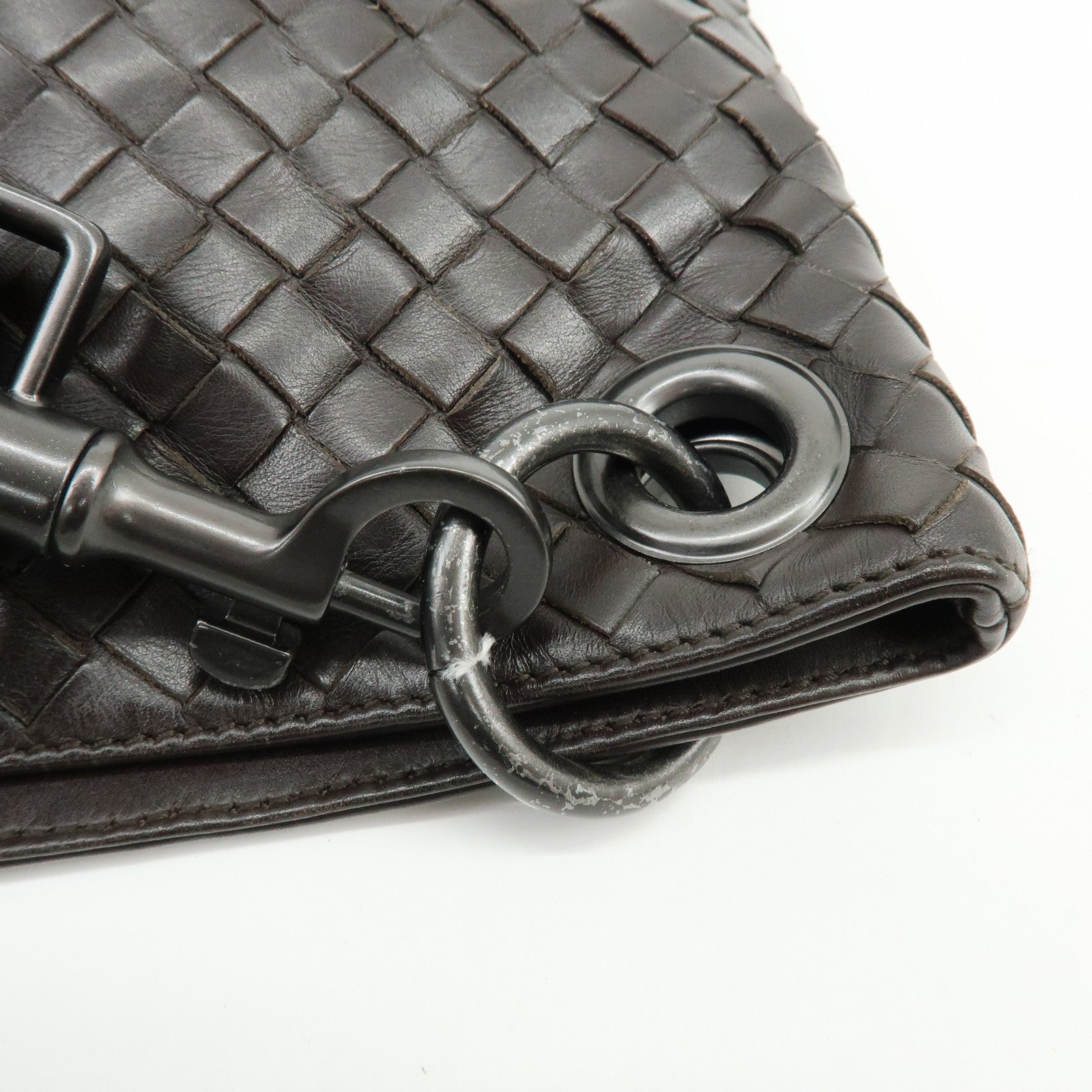 BOTTEGA VENETA Intrecciato Leather Shoulder Bag Brown 161623