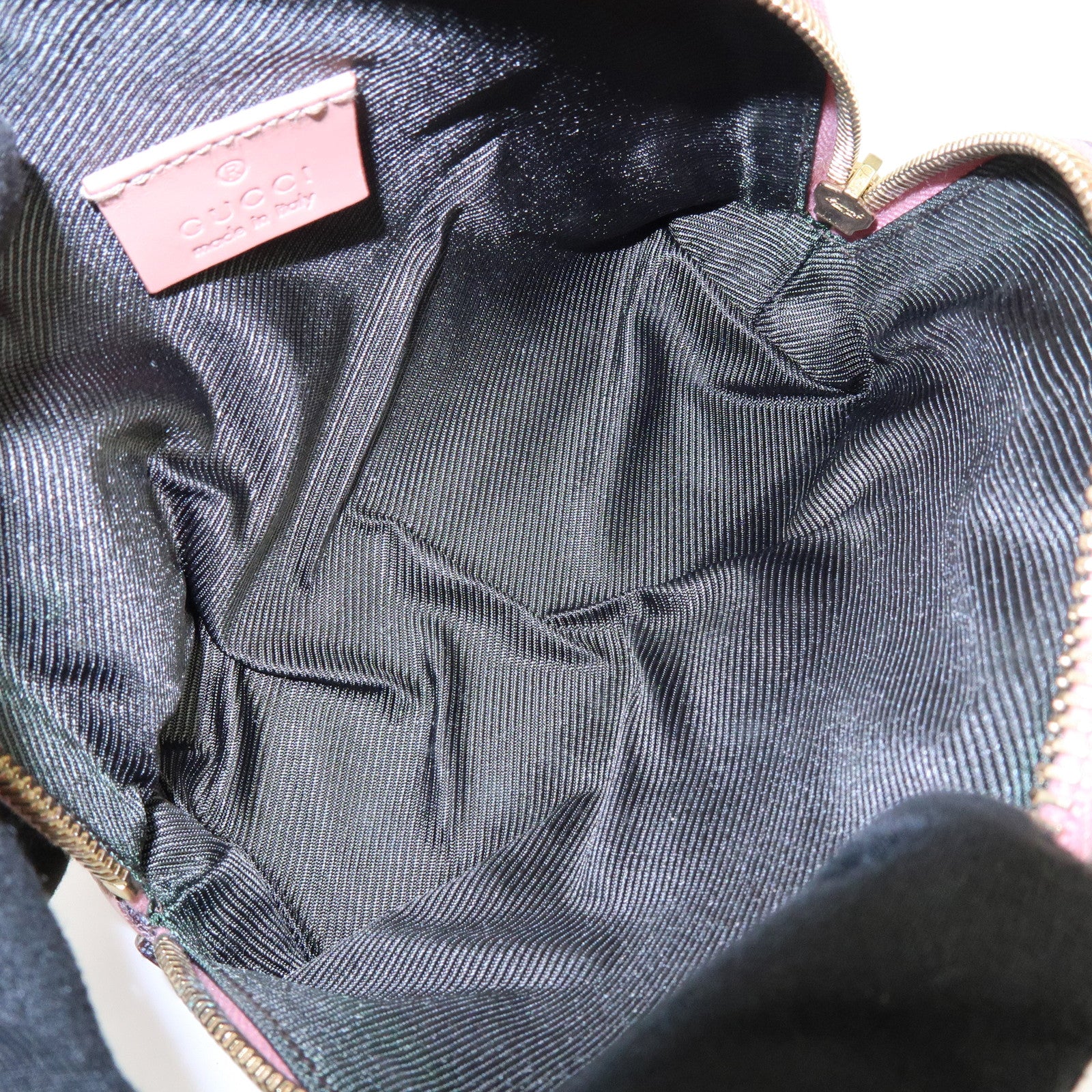 GUCCI Guccissima Leather Cosmetic Pouch Accessory Pouch Pink 141810