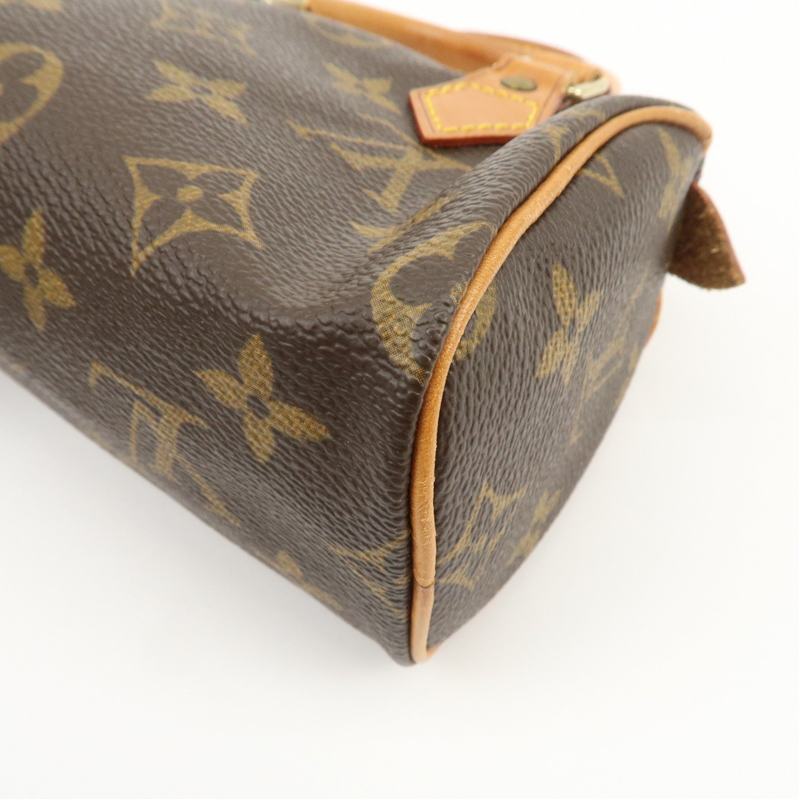 Louis Vuitton Monogram Mini Speedy Hand Bag Boston Bag Brown M41534