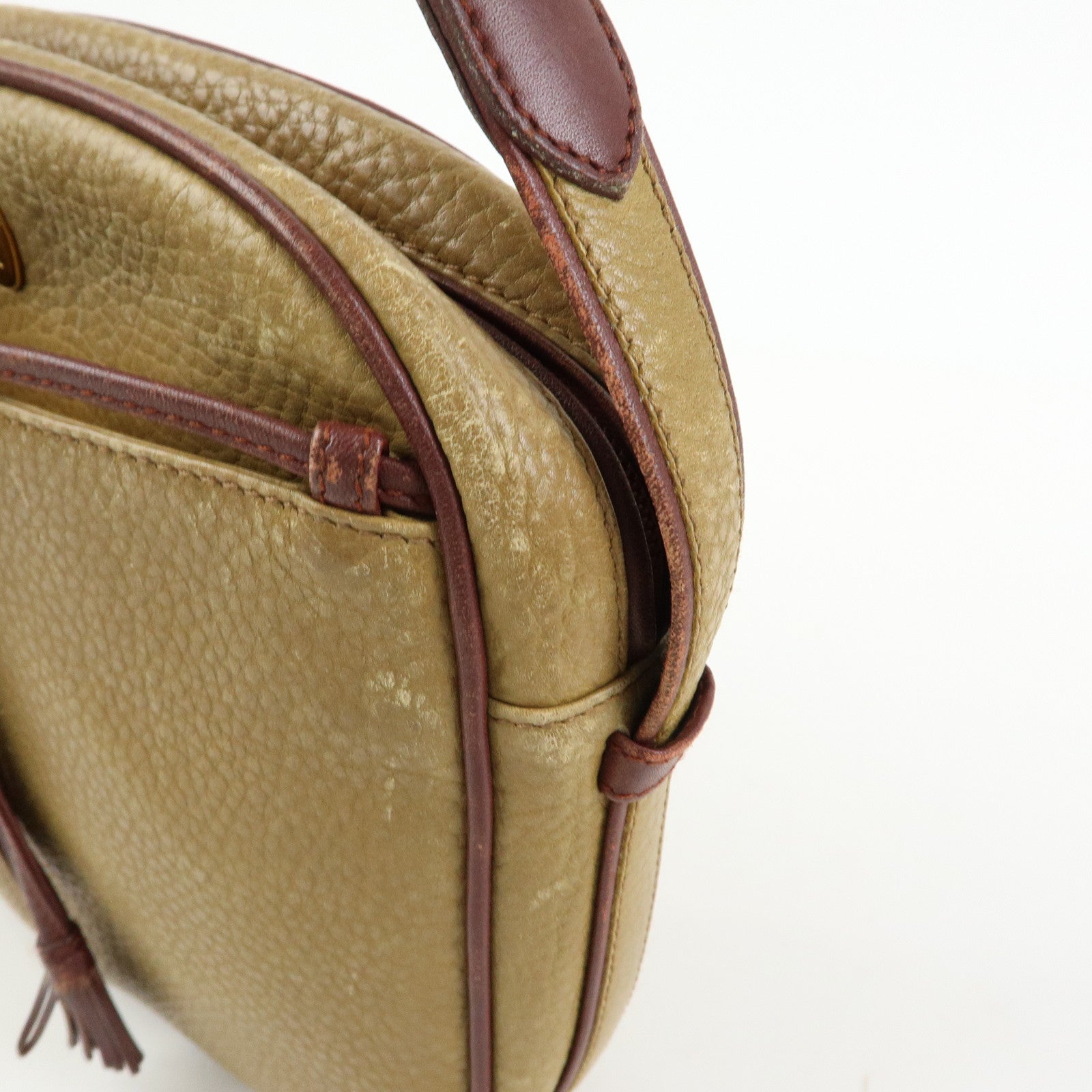 Cartier Must de Cartier Leather Shoulder Bag Crossbody Bag Beige