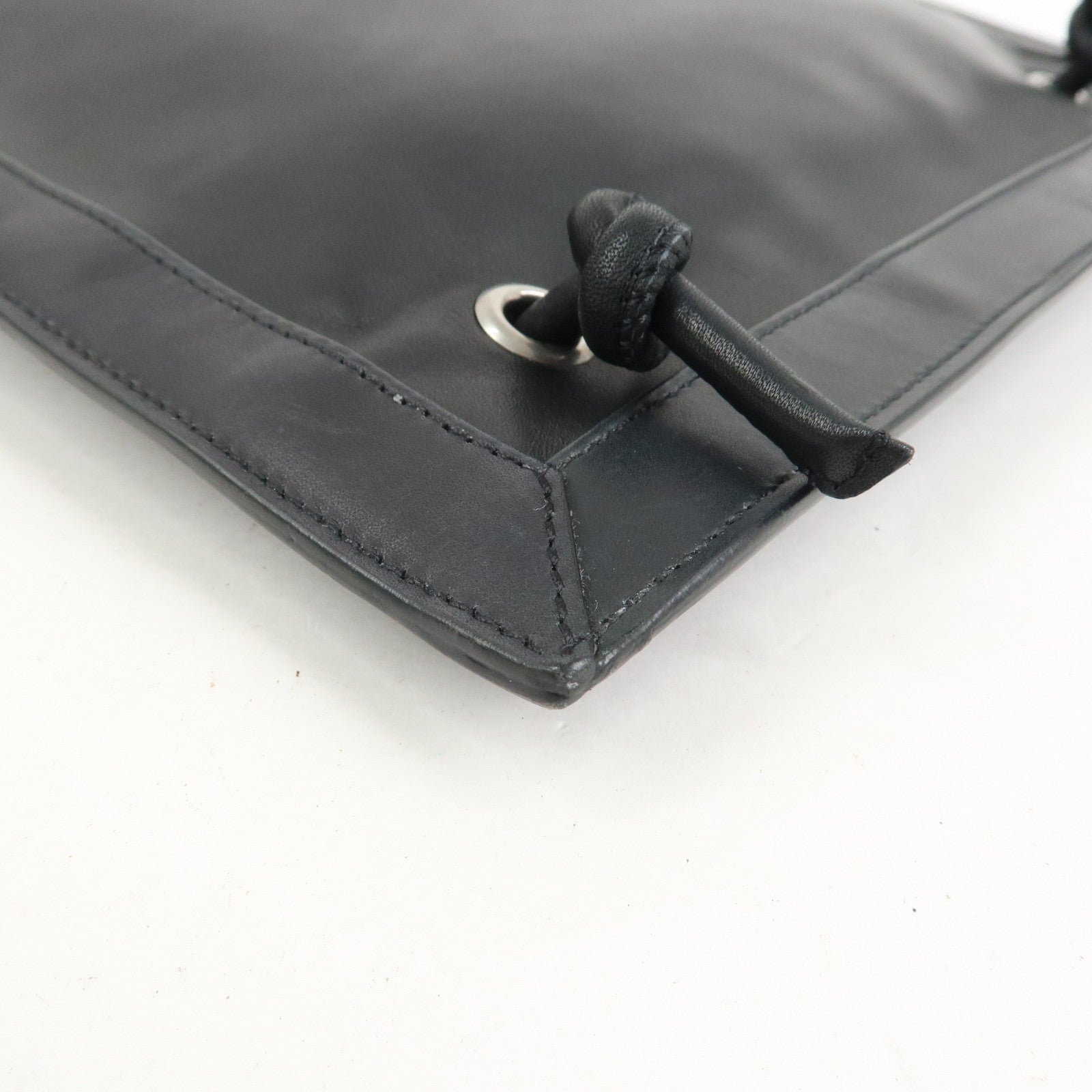 SAINT LAURENT PARIS Leather Backpack Black 710272