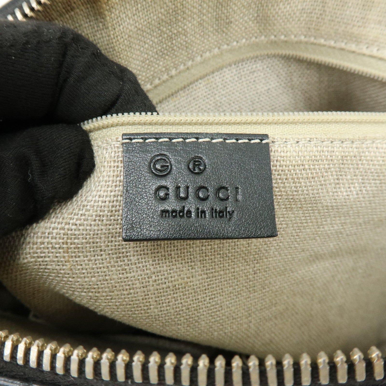 GUCCI Micro Guccissima Leather 2Way Bag Hand Bag Black 449663