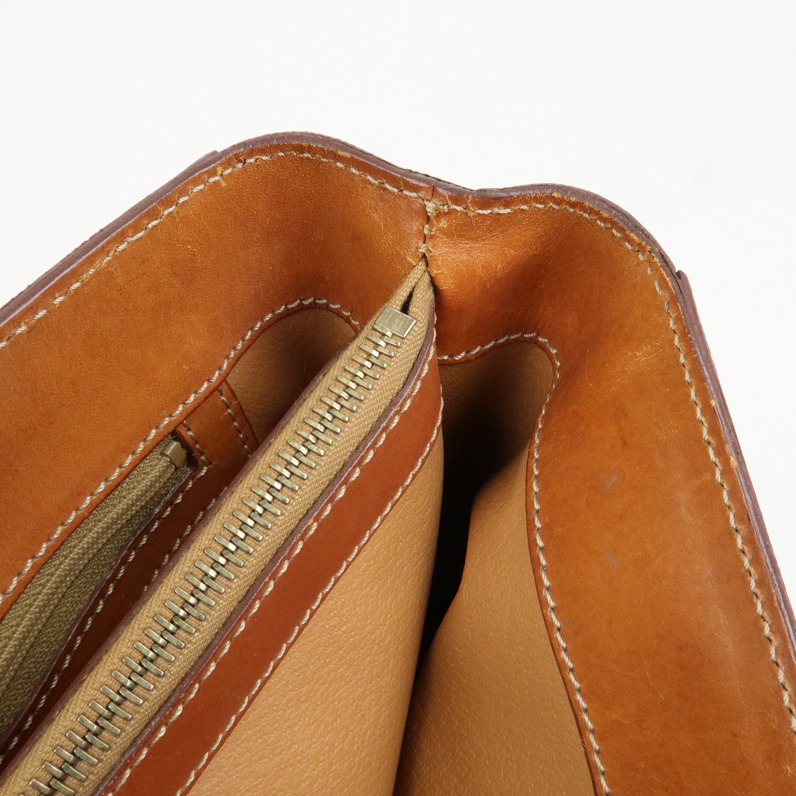 CELINE Macadam PVC Leather Tote Bag Hand Bag Brown