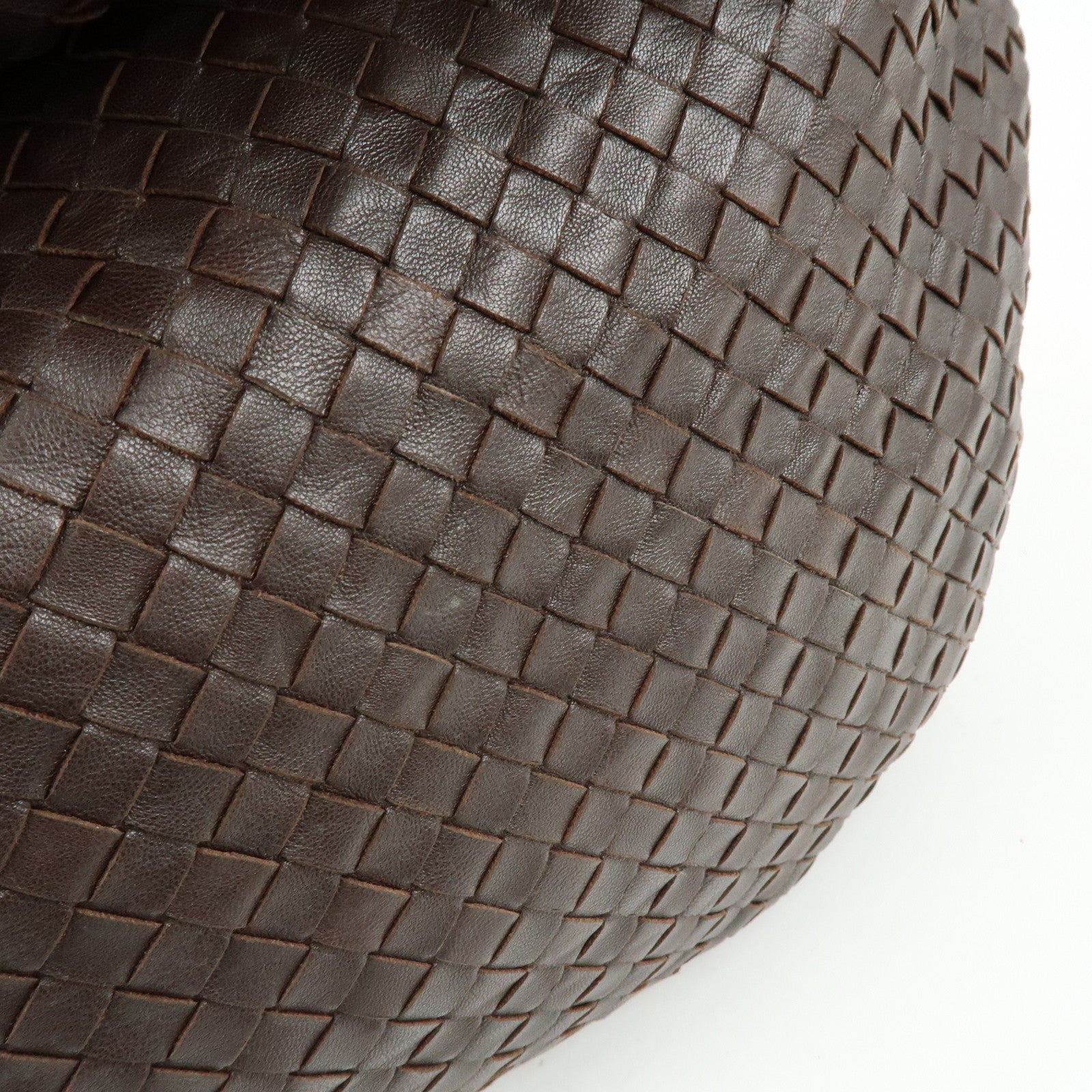 BOTTEGA VENETA Intrecciato Leather Shoulder Bag Brown 174741