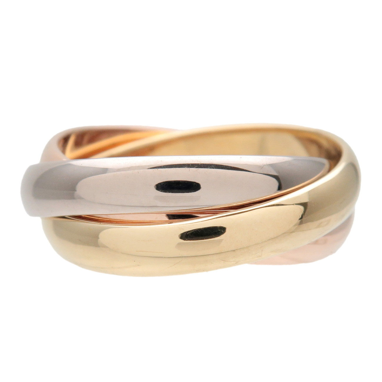 Cartier Trinity Ring MM 750YG/WG/PG #52 US6 HK13