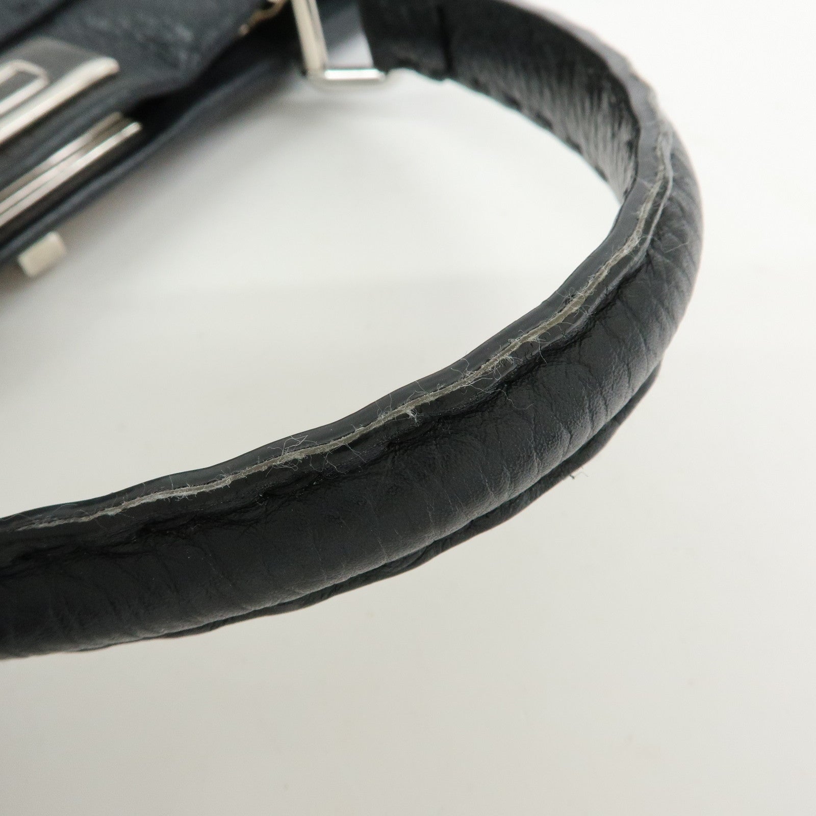 FENDI Peekaboo Selleria Leather 2Way Hand Shoulder Bag Black 8BN290