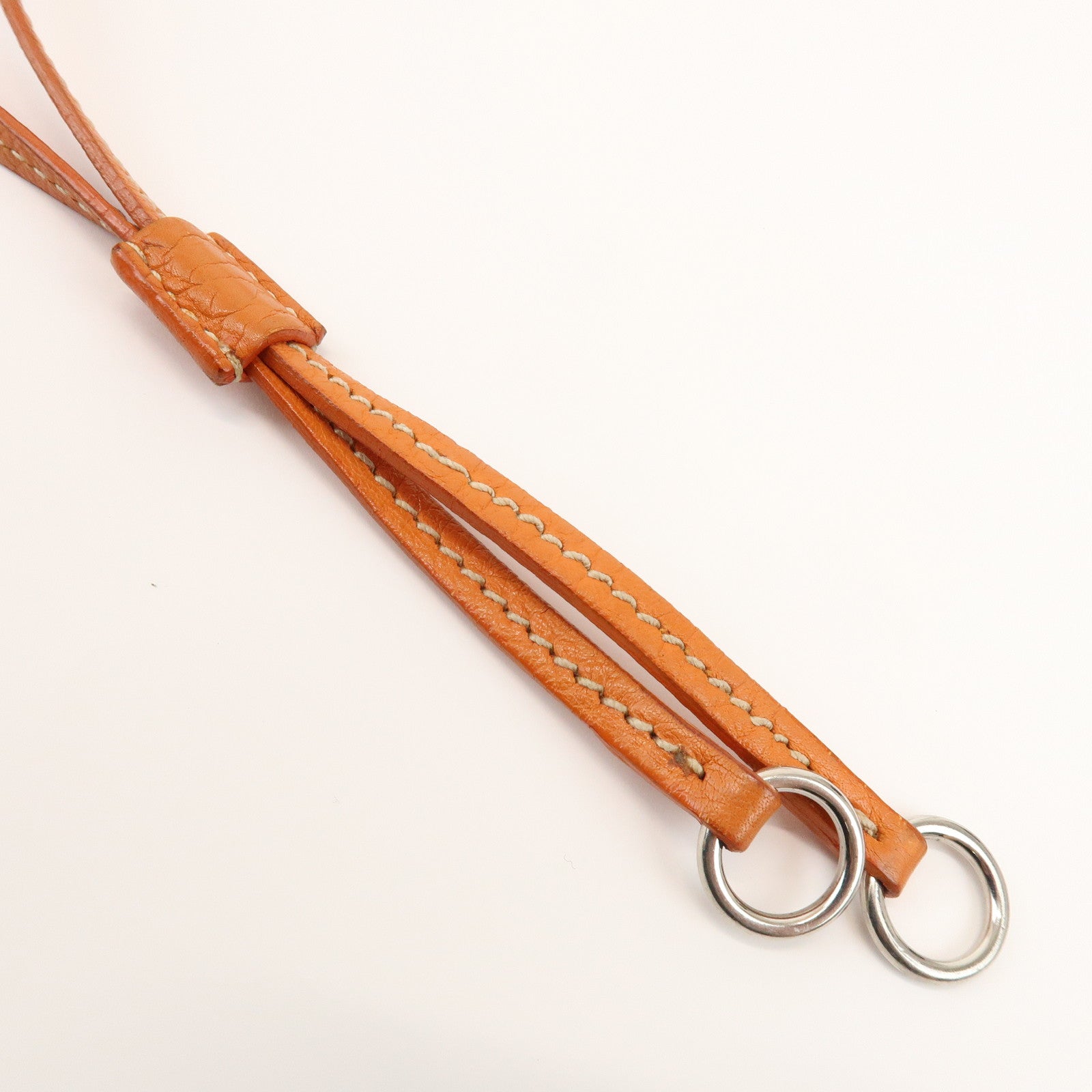 PRADA Triangle Logo Raffia Leather Shoulder Bag Natural Orange