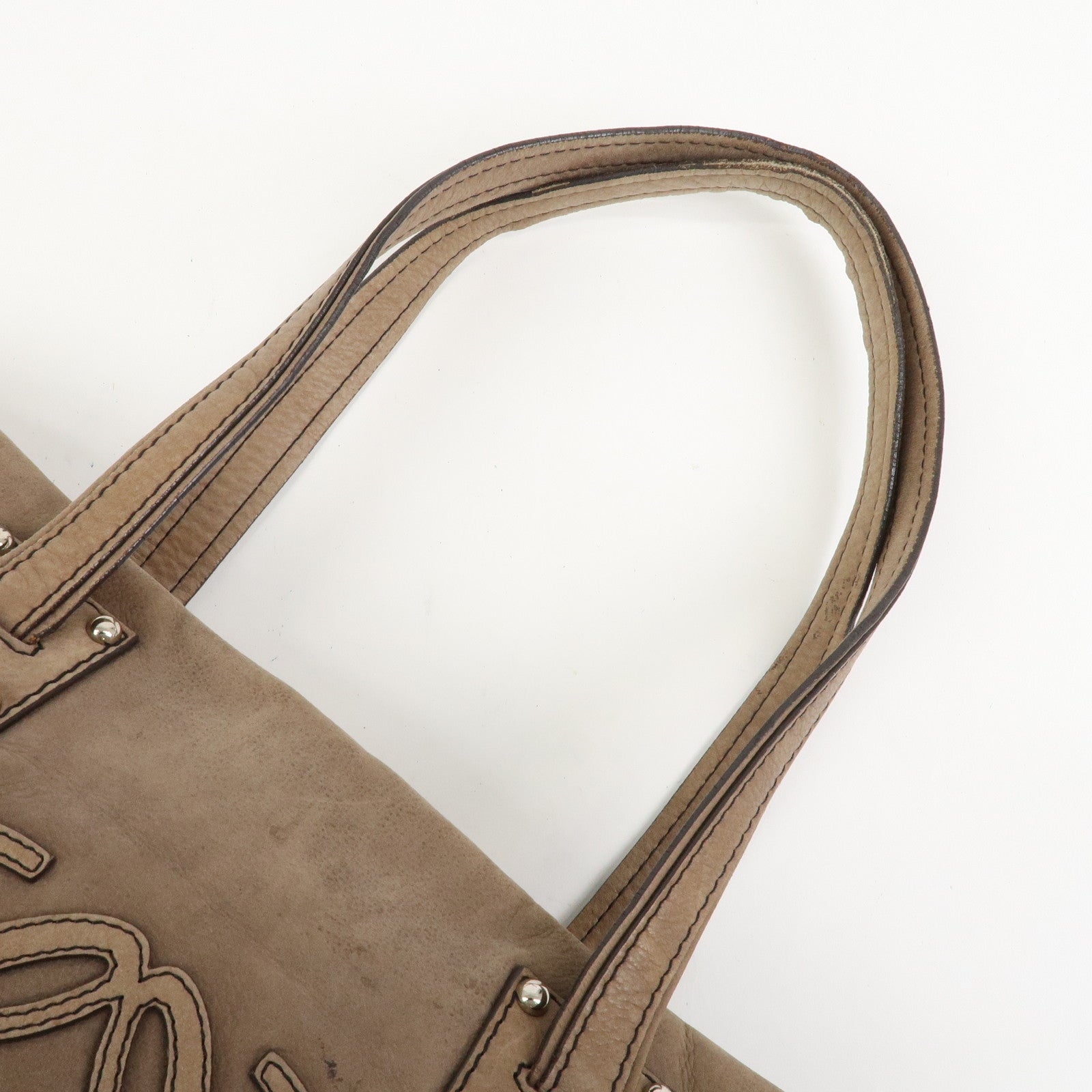 LOEWE Anagram Bolso Leather 2Way Bag Shoulder Bag Light Brown