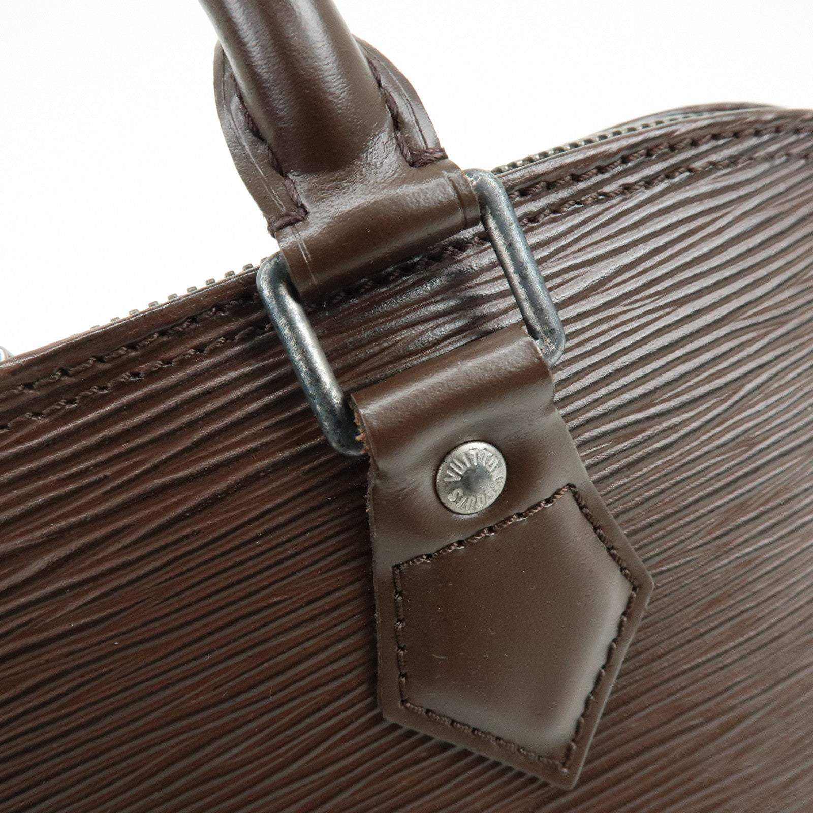 Louis Vuitton Epi Leather Alma Hand Bag Mocha Brown M5214D