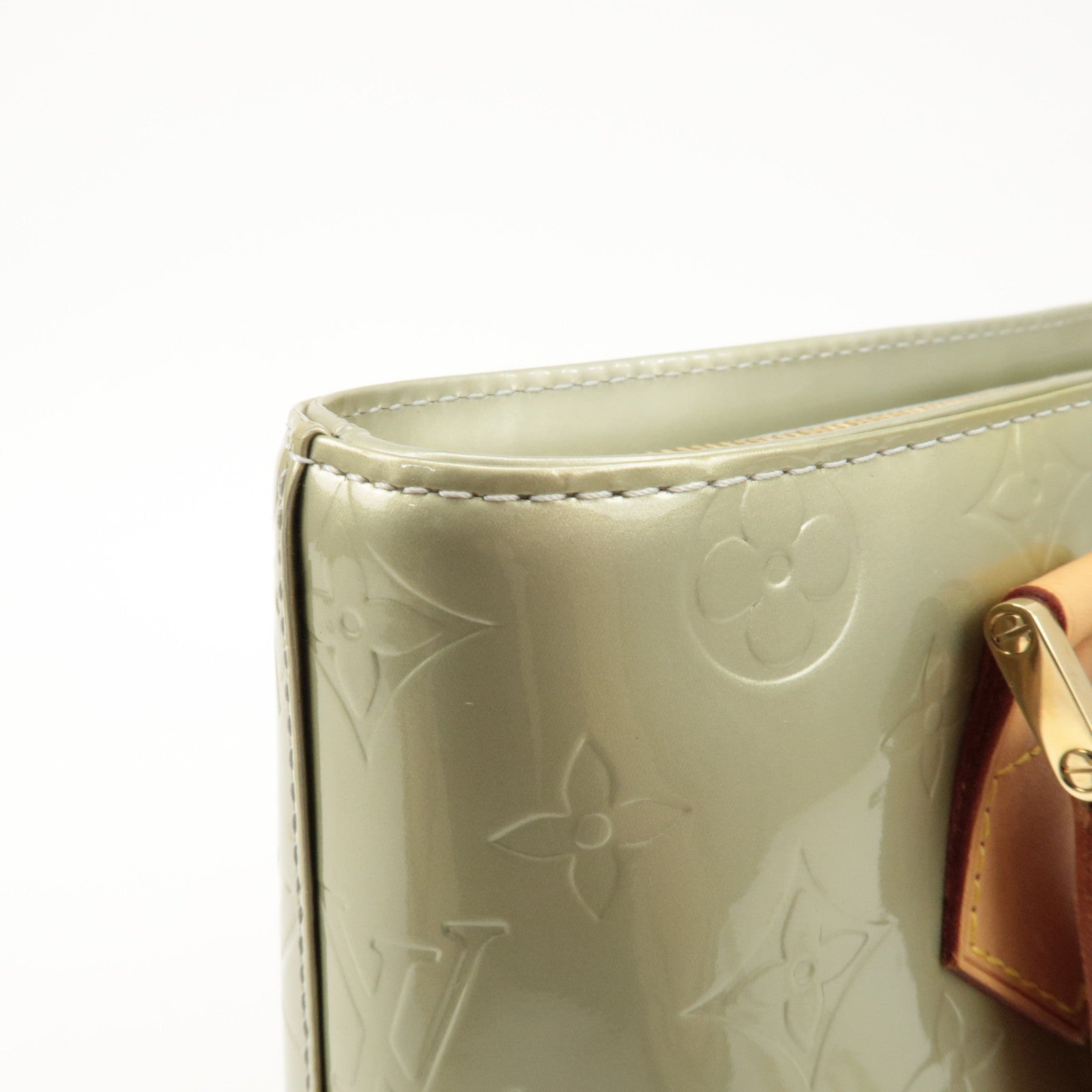 Louis Vuitton Monogram Vernis Houston Hand Bag Gris M91053 Used