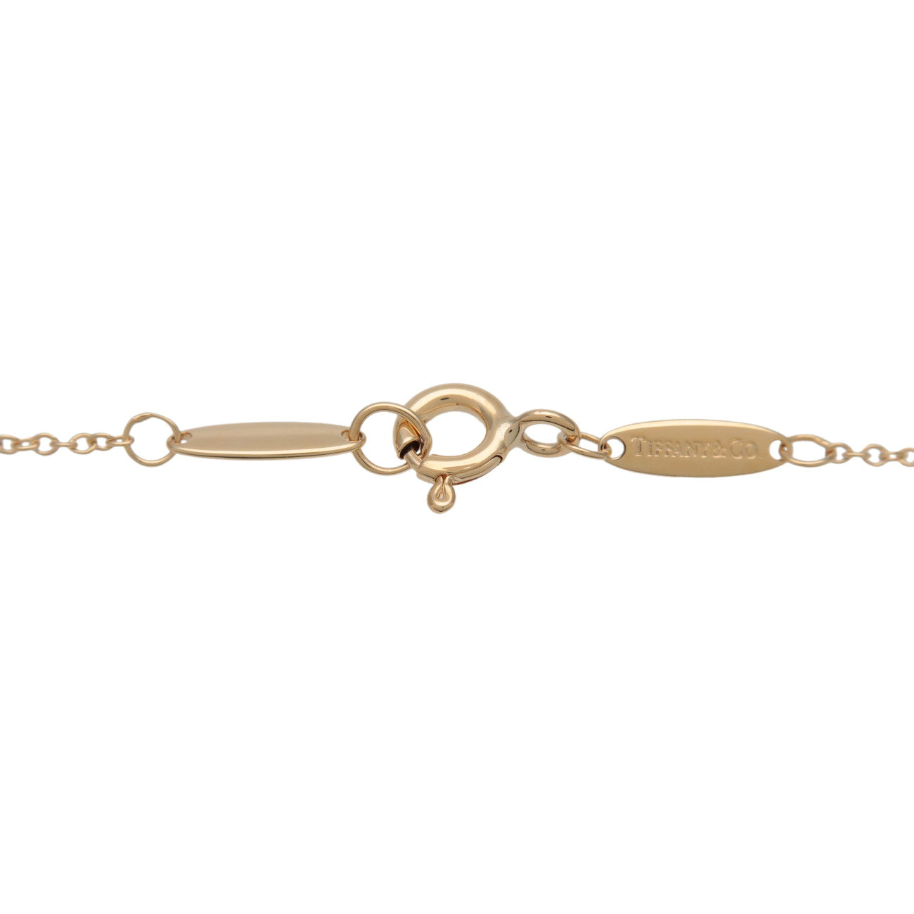 Tiffany & Co By The Yard 1P Diamond Necklace K18 750YG Yellow Gold