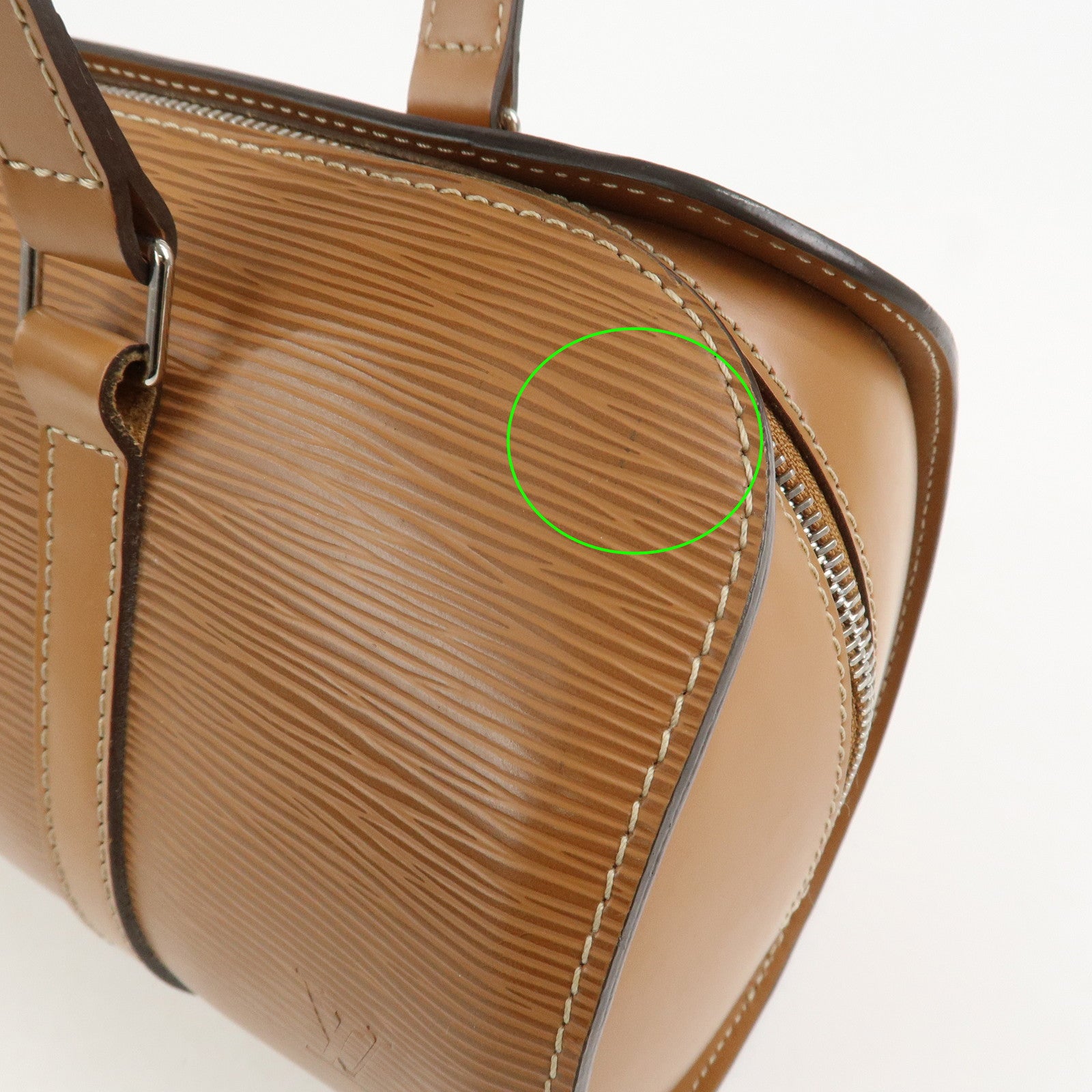 Louis Vuitton Epi Soufflot Hand Bag Shoulder Bag Zipang Gold M52228