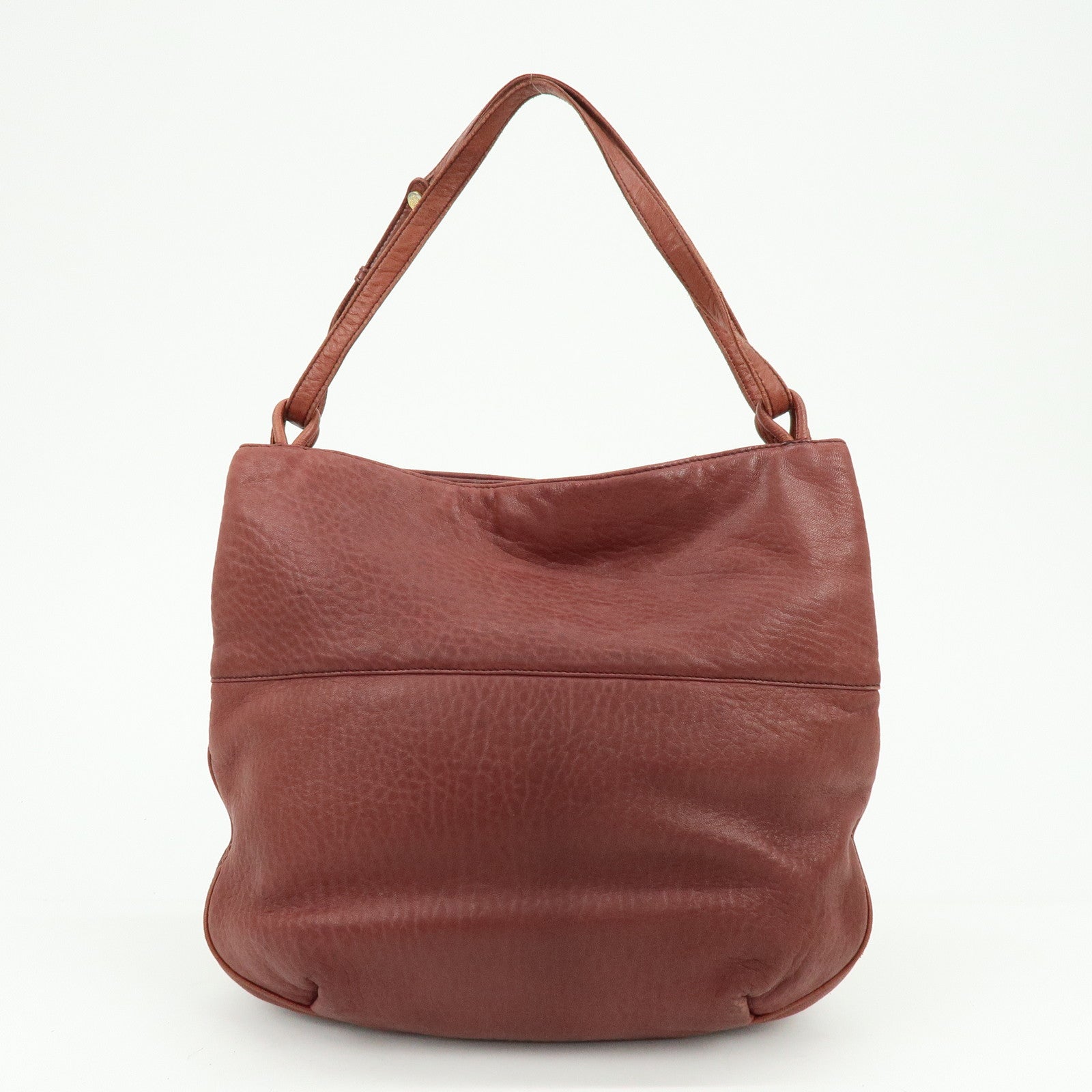 LOEWE Anagram Leather Tote Bag Shoulder Bag Bordeaux