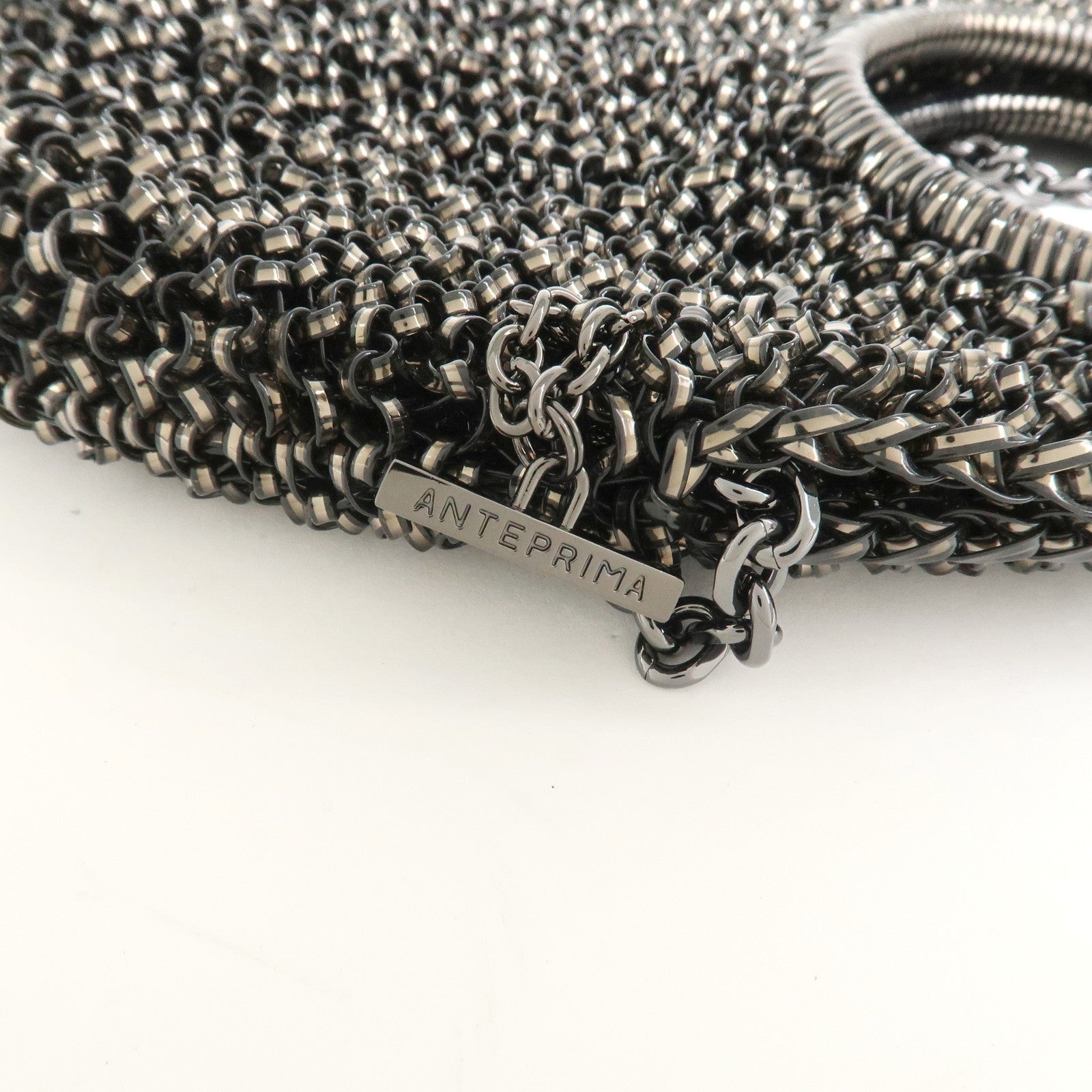ANTEPRIMA PVC 2Way Chain Hand Bag Shoulder Bag Black