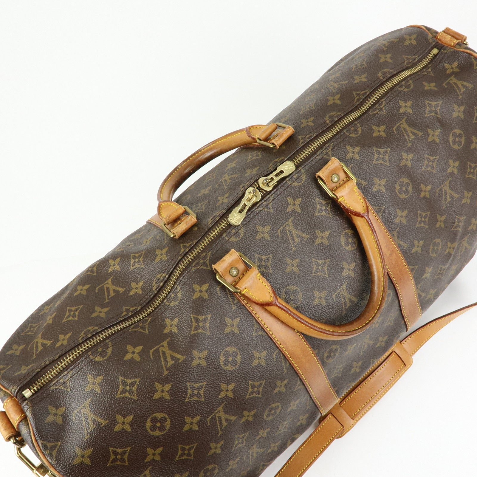 Louis Vuitton Monogram Keep All Bandouliere 55 Boston Bag M41414