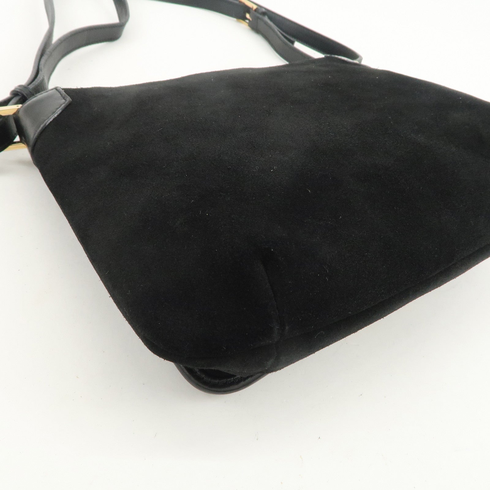 GUCCI Dionysus Suede Leather Shoulder Bag Black 001 4064